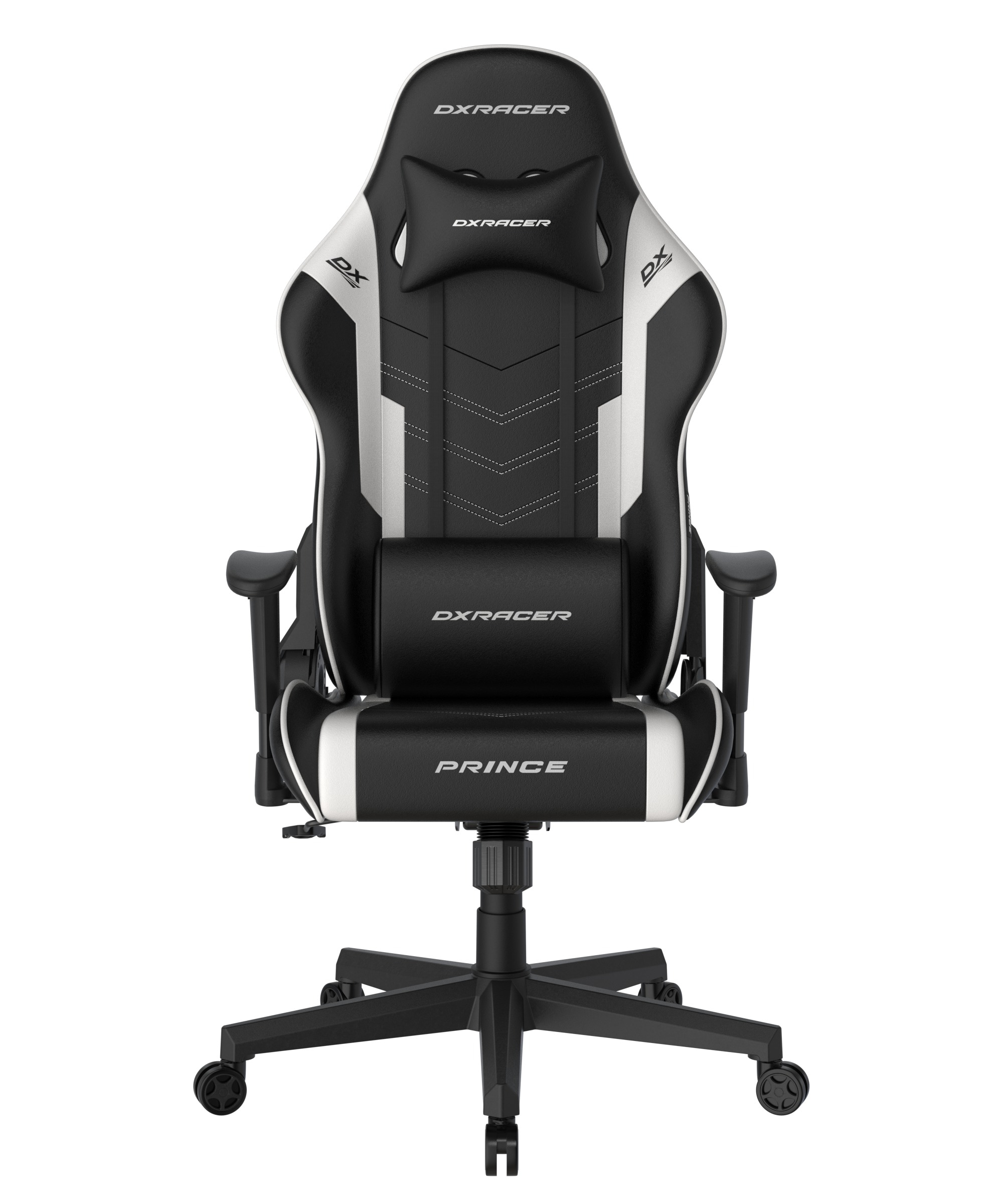 DXRACER Gaming-Stuhl "Prince Gaming Chair Regular L, PVC, schwarz weiß", schwarz-weiß, Stühle