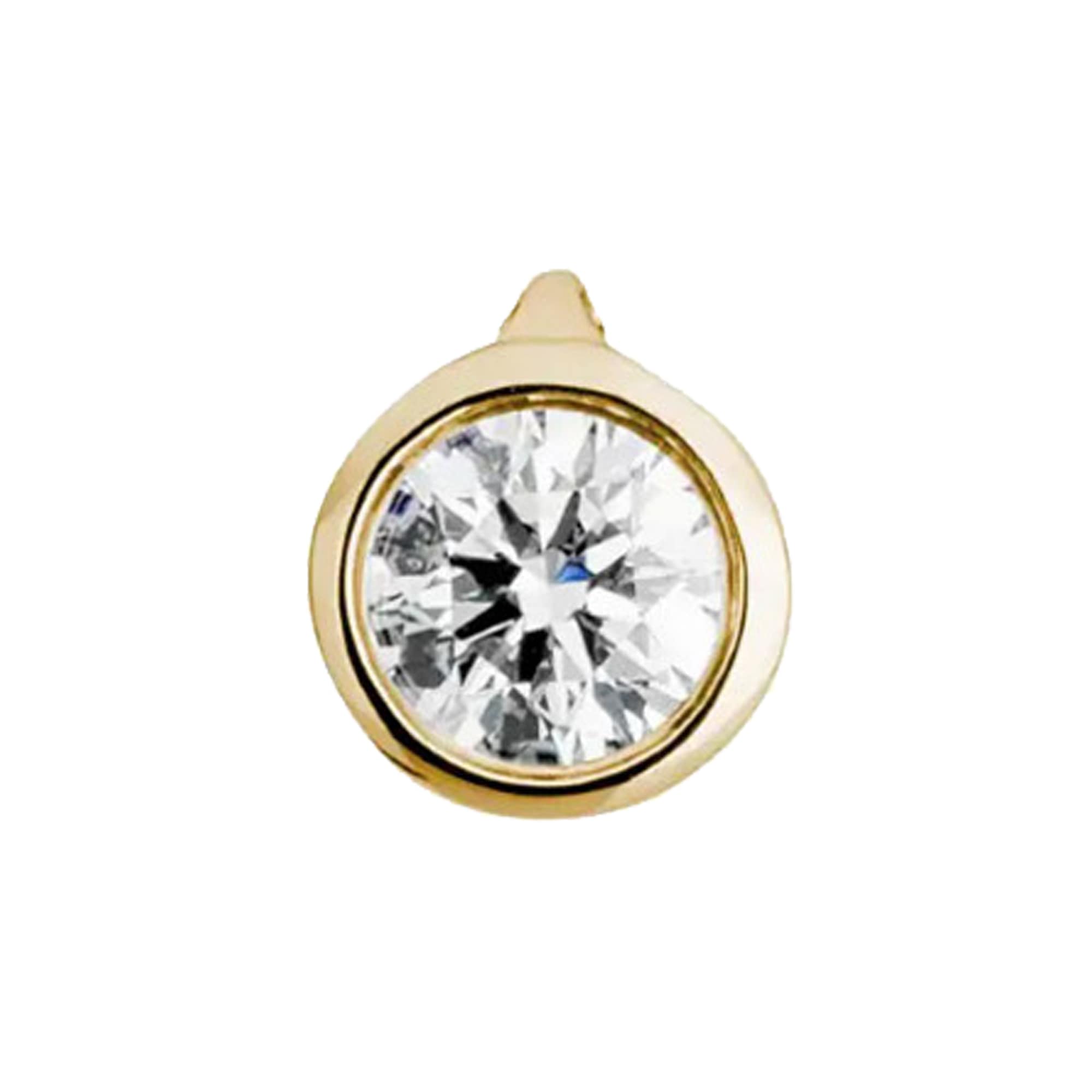 LYOMI Kette mit Anhänger »585/- Gelbgold 1 synth. Diam. 0,50 ct.«