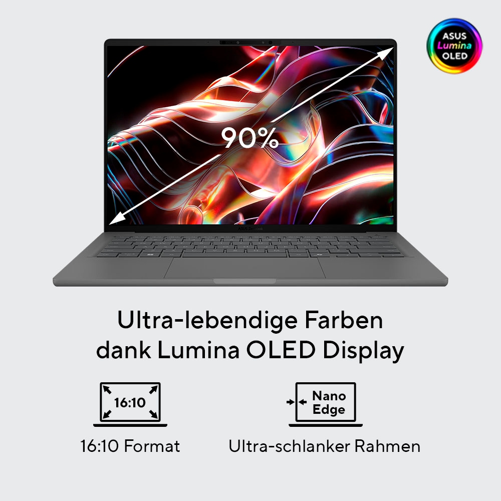 Asus Gaming-Notebook »ZenBook A14 X1-26-100 16 512 UX3407QA-QD290W«, 35,6 cm, / 14 Zoll, Qualcomm, X, 512 GB SSD