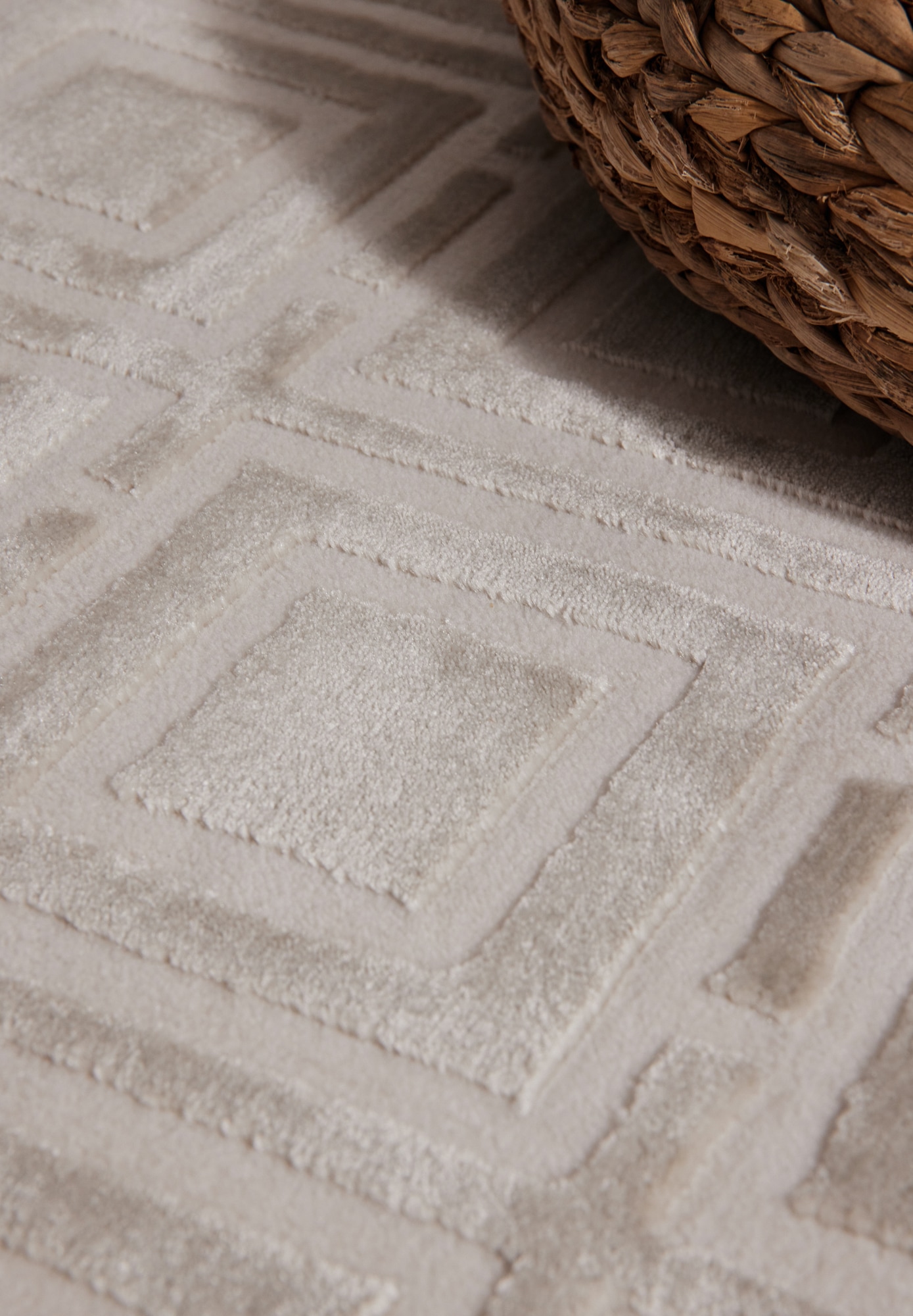 ELLE DECORATION Designteppich »Howlite«, rechteckig, 9 mm Höhe, Wohnzimmer, Schlafzimmer, Läufer, Hoch-Tief Effekt, Flur, Glanz