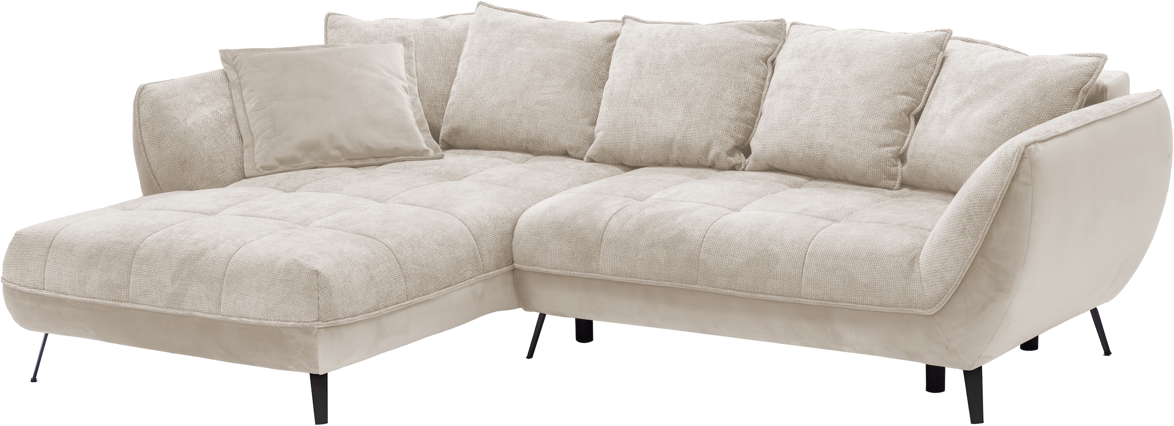 exxpo - sofa fashion Ecksofa »Midway mit einfacher Easy-Lift-Bettfunktion, bequem und modern«, inkl. Bettfunktion und praktischem Bettkasten, L-Form