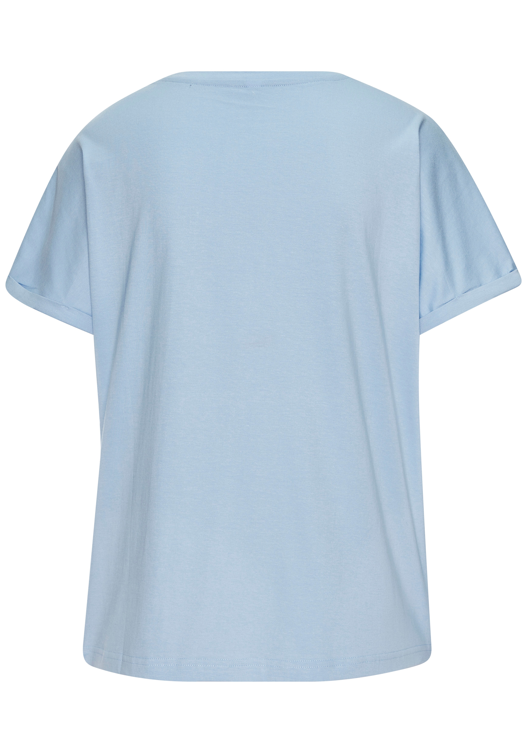 Vivance T-Shirt »mit Stickerei« aus angenehmer Bio-Baumwolle