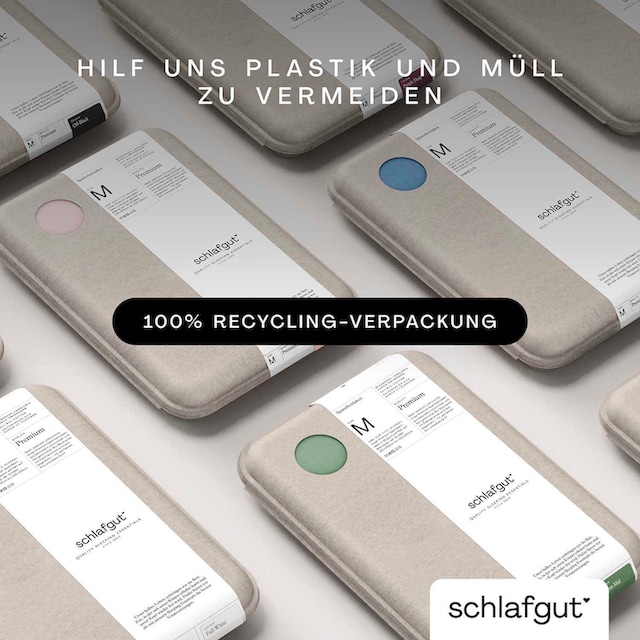 Schlafgut Spannbettlaken »Premium«, (1 St.), nachhaltige Zero Waste  Verpackung auf Rechnung | BAUR