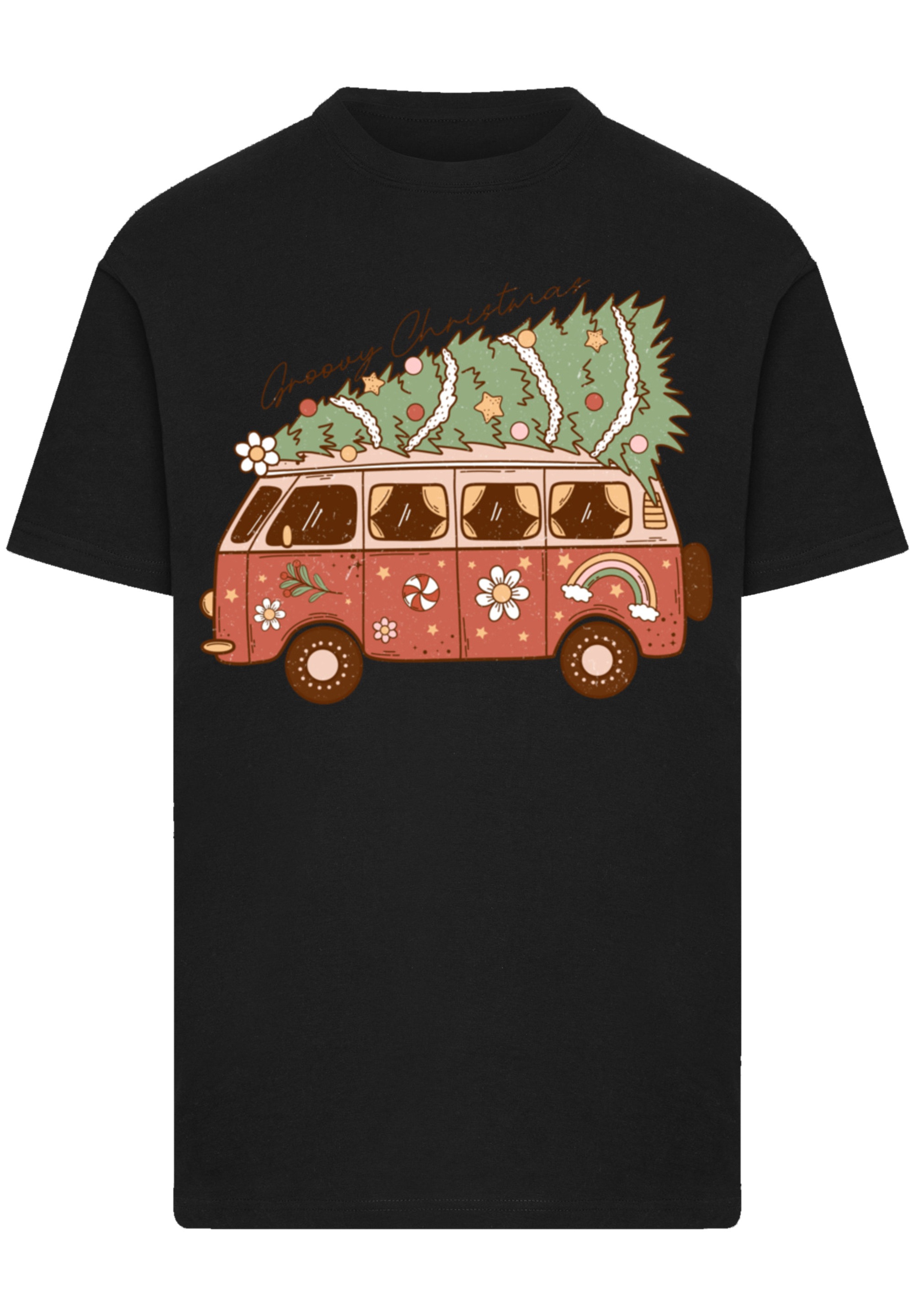 F4NT4STIC T-Shirt "Groovy Weihnachten Camper Van" Premium Qualität günstig online kaufen