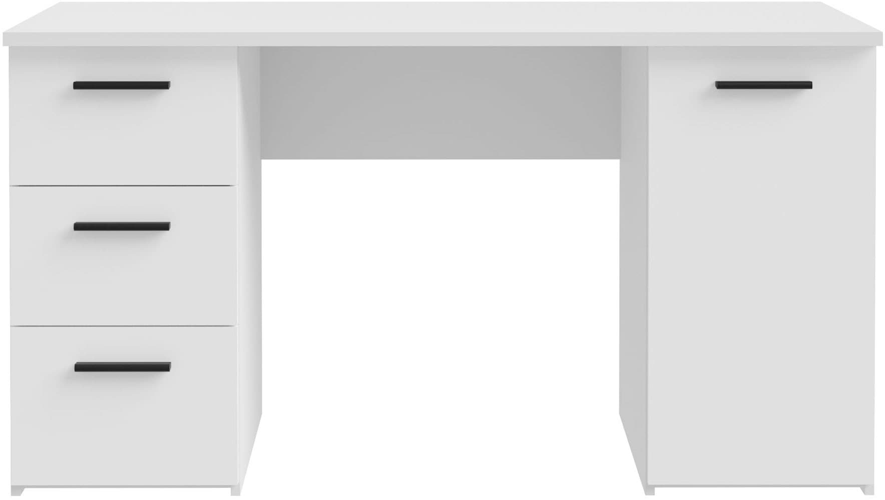 FORTE Schreibtisch "Neuss", mit 3 Schubladen & 1 Tür, funktional, Breite 138 cm