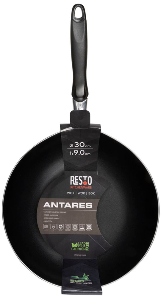 RESTO Kitchenware Wok »Antares, Bratpfanne antihaftbeschichtet und spülmaschinenfest«, Aluminium, (1 tlg.), Induktion, für alle Herdarten geeignet