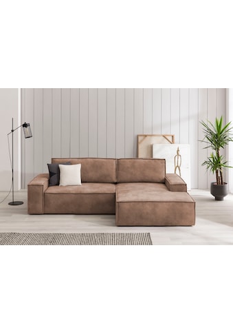 Ecksofa SHERWOOD Schlafsofa, mit Bettkasten, Cord-Bezug