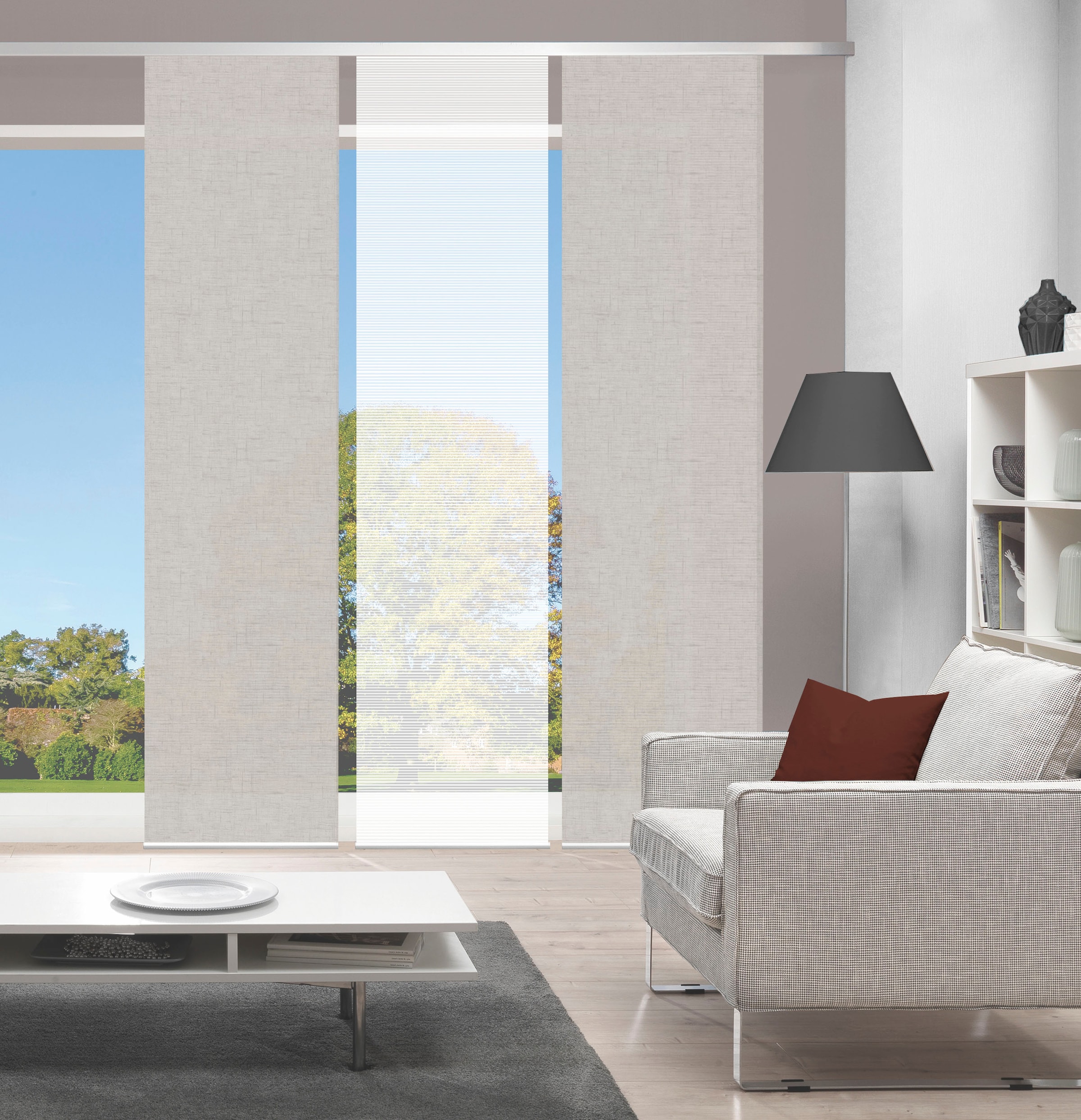 Vision S Schiebegardine "PIVE 3er SET" Paneelwagen 3 Stk. tlg. Schiebevorha günstig online kaufen