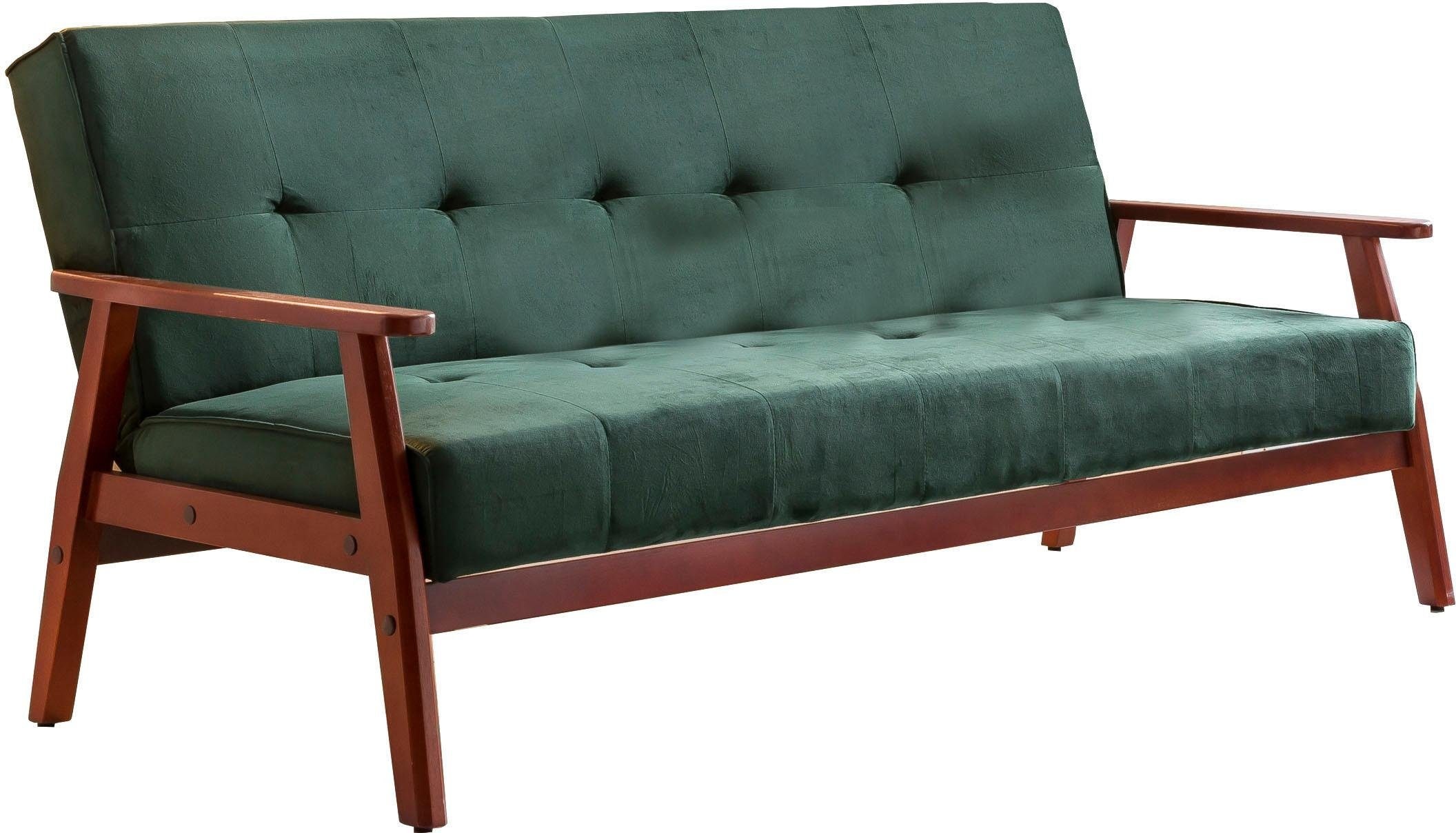 SalesFever Schlafsofa "Skagen, Sofa, 3-Sitzer", mit Holzgestell, 60 Relax- günstig online kaufen
