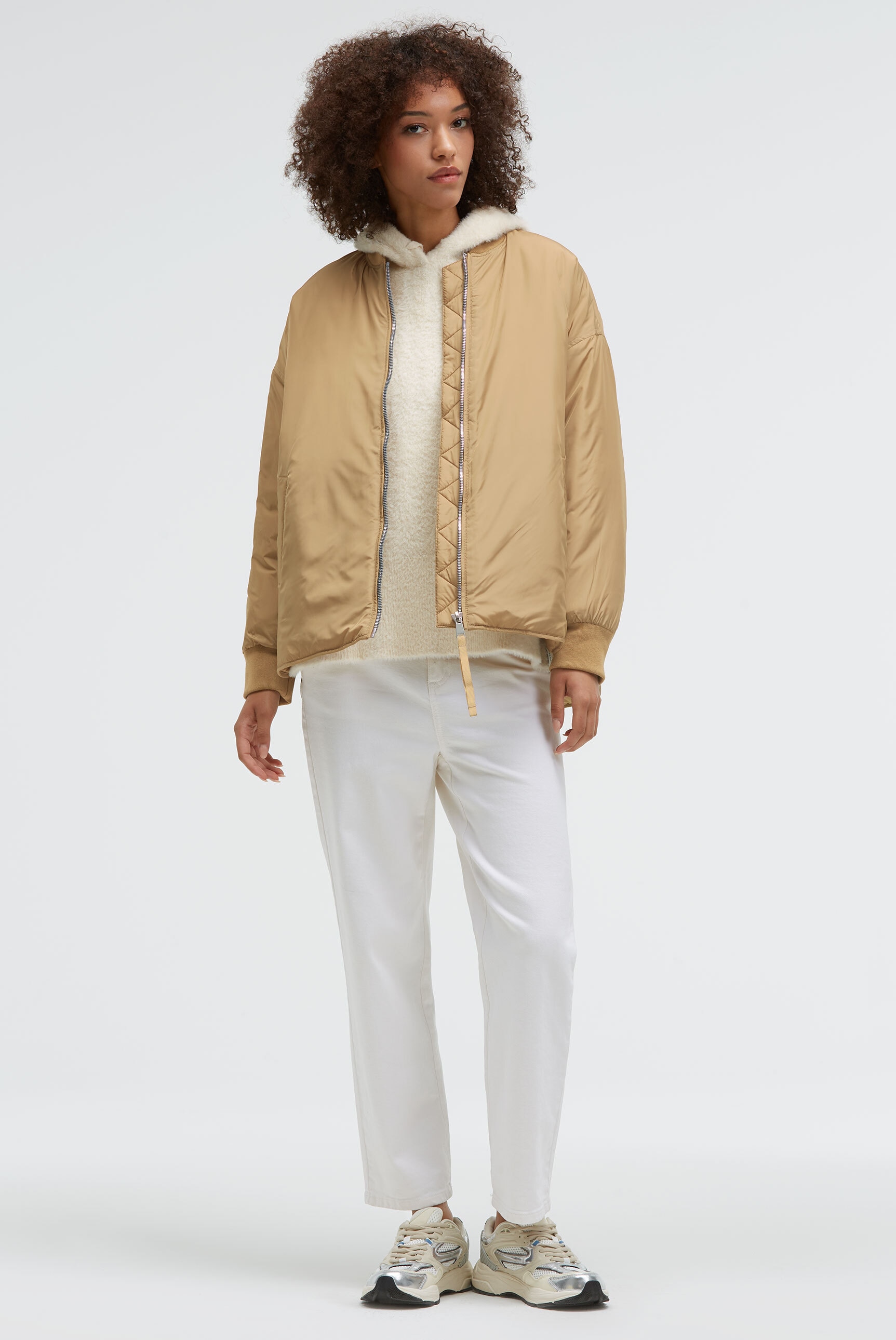 SENSES.THE LABEL Blouson ohne Kapuze mit Seitenschlitzen am Saum günstig online kaufen
