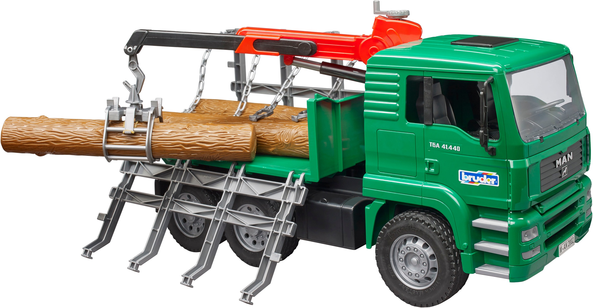 Bruder® Spielzeug-Forstmaschine »MAN Holztransporter mit Ladekran 43 cm (02769)«, Made in Europe