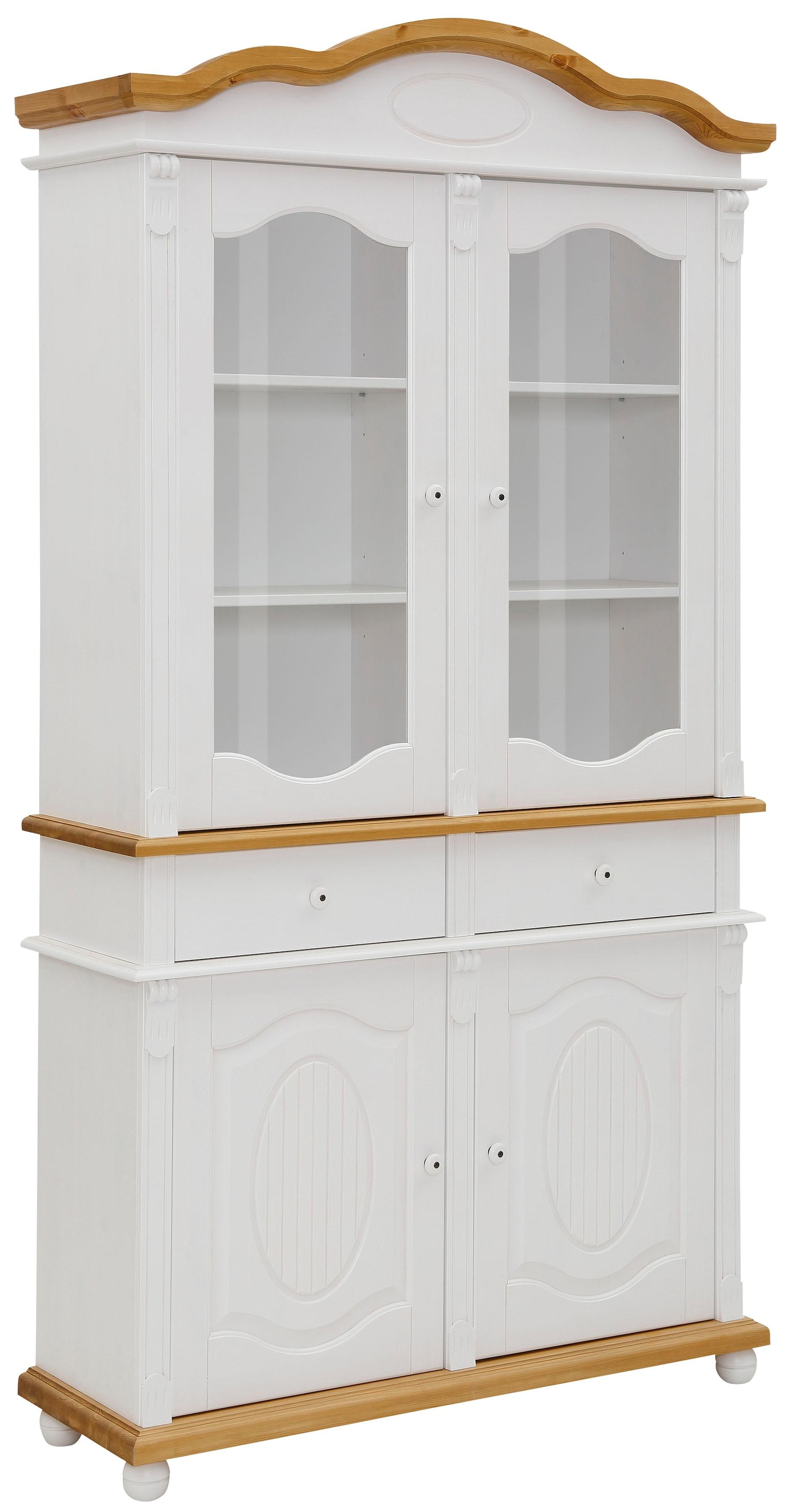 Home affaire "Tessin" Vitrinen-Aufsatz, Breite 115 cm, aus massiver Kiefer, günstig online kaufen