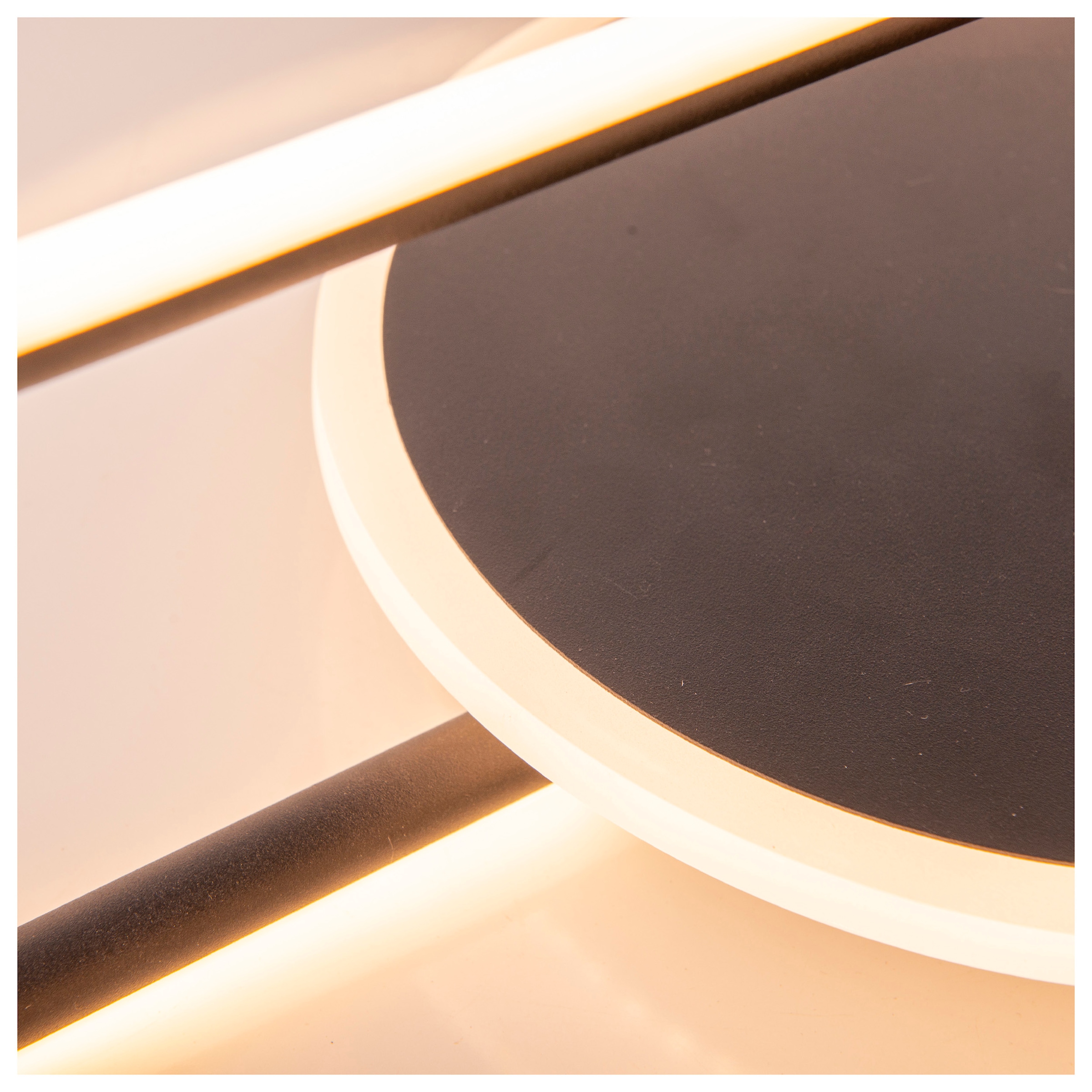 näve LED Deckenleuchte »Brendan« LED-Modul 1 Stk. Warmweiß geometrische Kombination aus Elipse und Kreis, D: 54cm, warmweiße LED