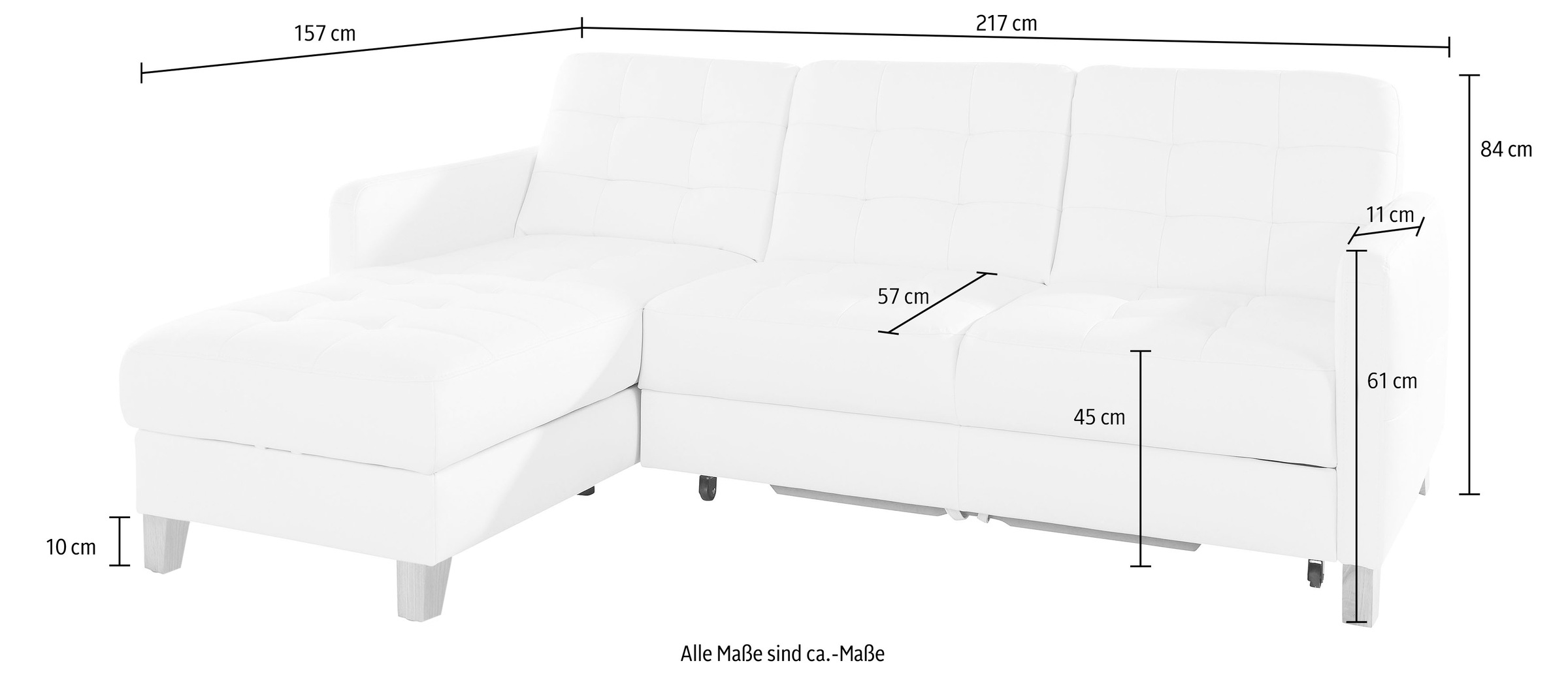 exxpo - sofa fashion Ecksofa »Elio, kompakt und komfortabel, bequem und zeitloses Design, L-Form«, wahlweise mit Bettfunktion