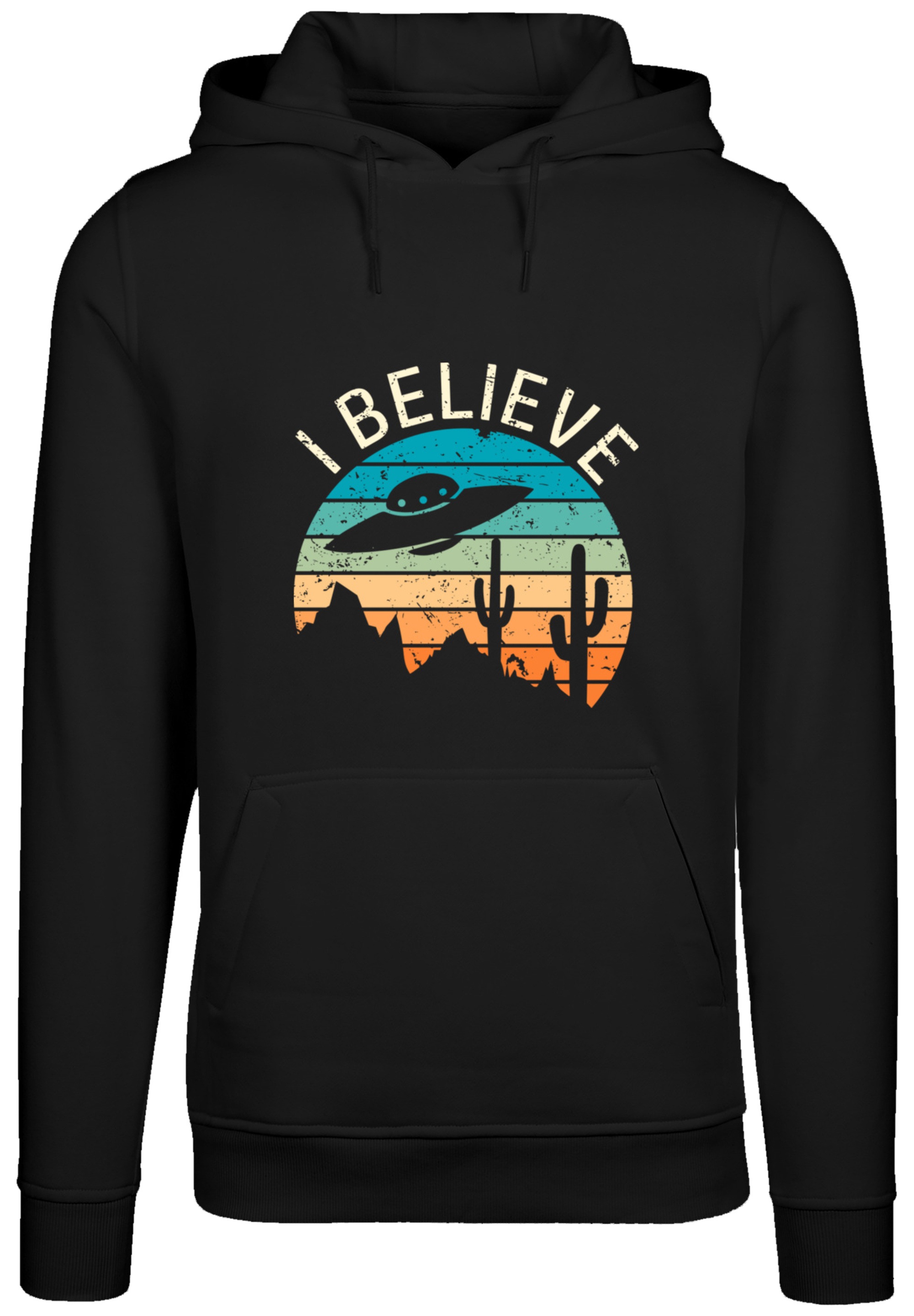 F4NT4STIC Kapuzenpullover »I Believe UFO Alien Sonnenuntergang«, Premium Qualität