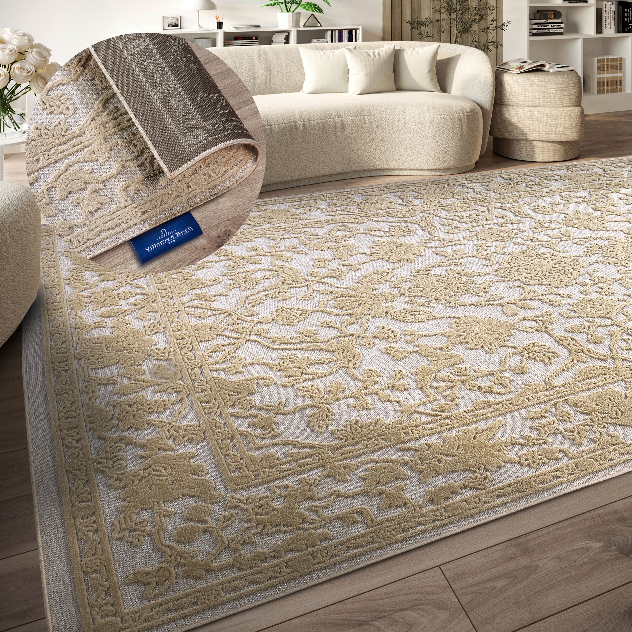 Villeroy & Boch Teppich "Ambroise" rechteckig 5,5 mm Höhe Wohnzimmer, Schlafzimmer, Modern, Hoch-Tief Effekt, Flur