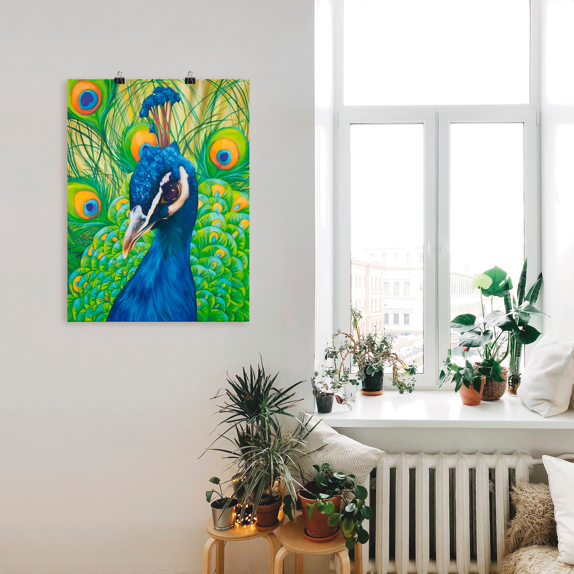 Artland Wandbild "Pfau", Vögel, (1 St.), als Leinwandbild, Poster in versch günstig online kaufen