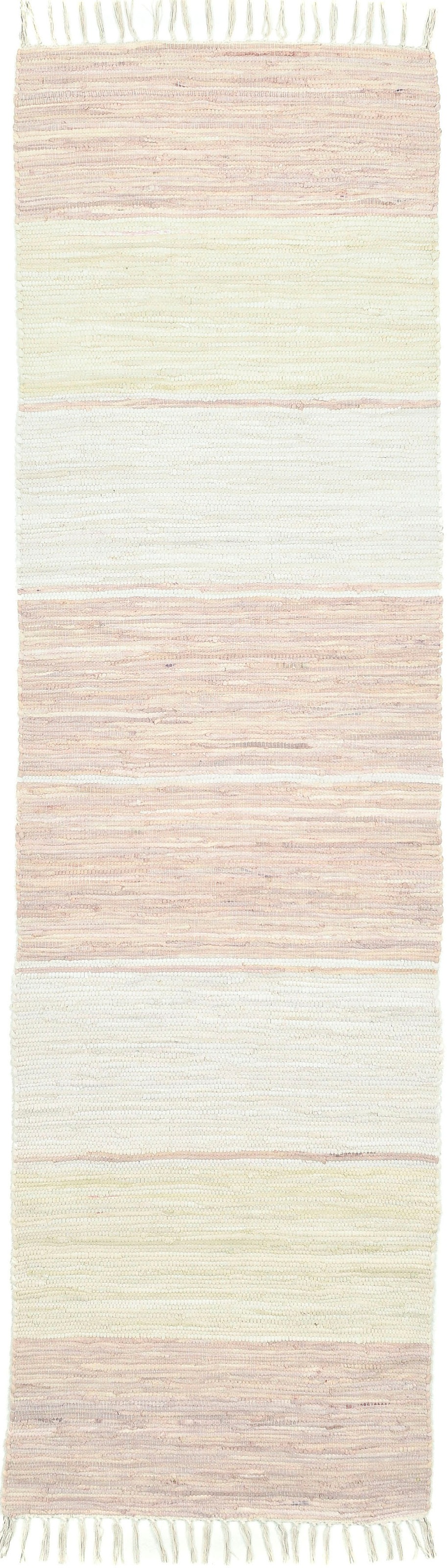 Thumbnail - THEKO Teppich "Stripe Cotton, handgewebt", rechteckig, 5 mm Höhe, Flachgewebe, gestreift, reine Baumwolle, mit Fransen, ...