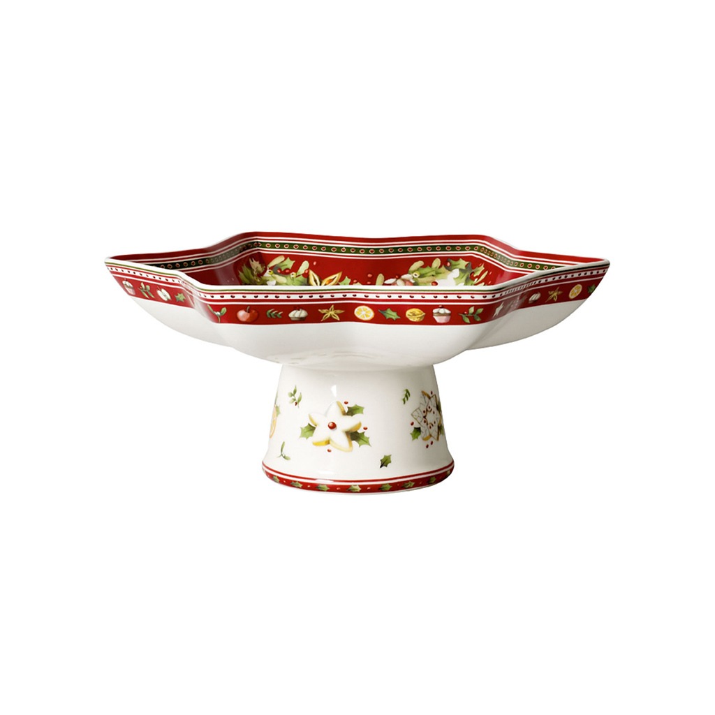 VILLEROY & BOCH Schale "Sternenschale auf Fuß Winter Bakery Delight 450 ml bunt", bunt, Schüsseln