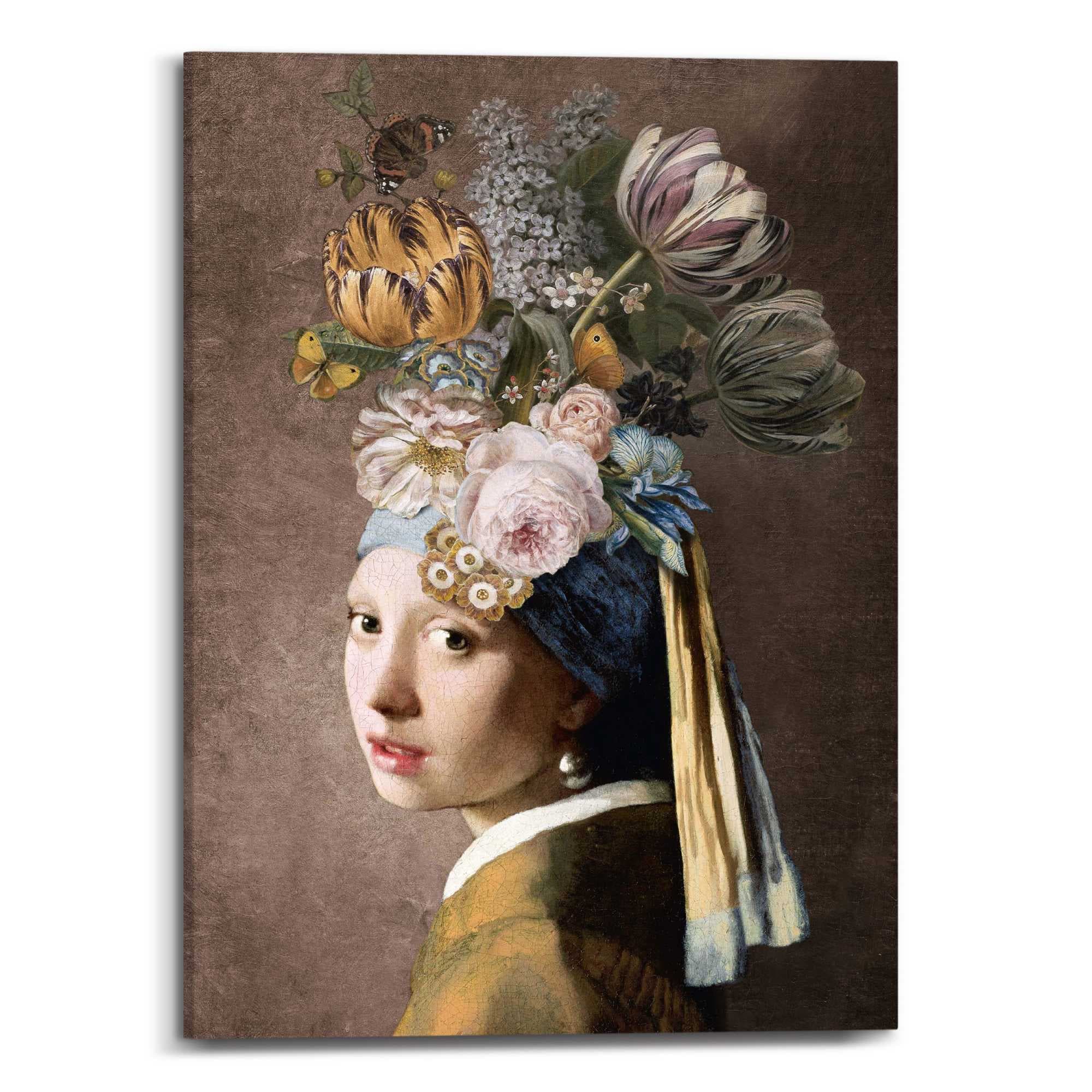 BAUR | »Vermeer dem Leinwandbild Perlenohrring« bestellen Blumenmädchen Reinders! mit