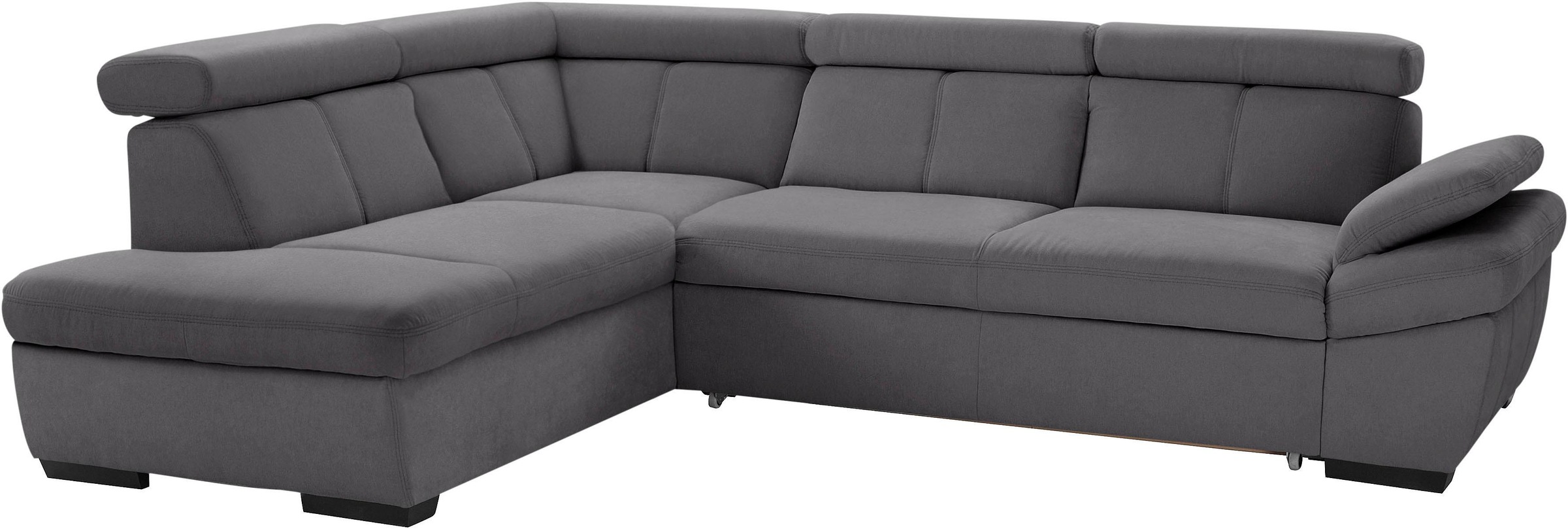 exxpo - sofa fashion Ecksofa »Salerno, klassisch modernes Funktionssofa, hoher Sitzkomfort, L-Form«, inkl. Kopf- und Armteilverstellung, wahlweise mit Bettfunktion