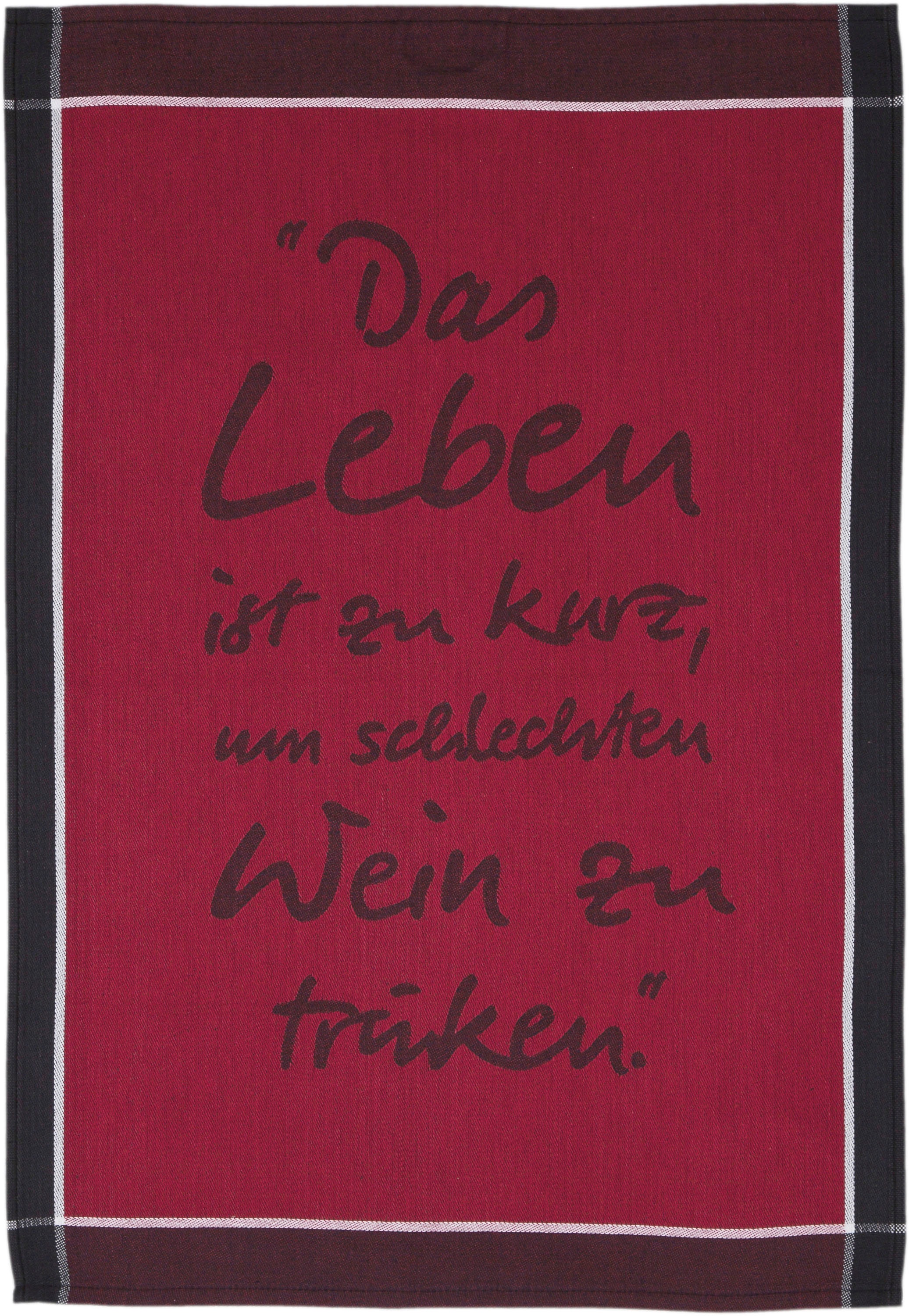 ROSS Geschirrtuch "Das Leben ist zu kurz um schlechten Wein zu trinken" Spr günstig online kaufen