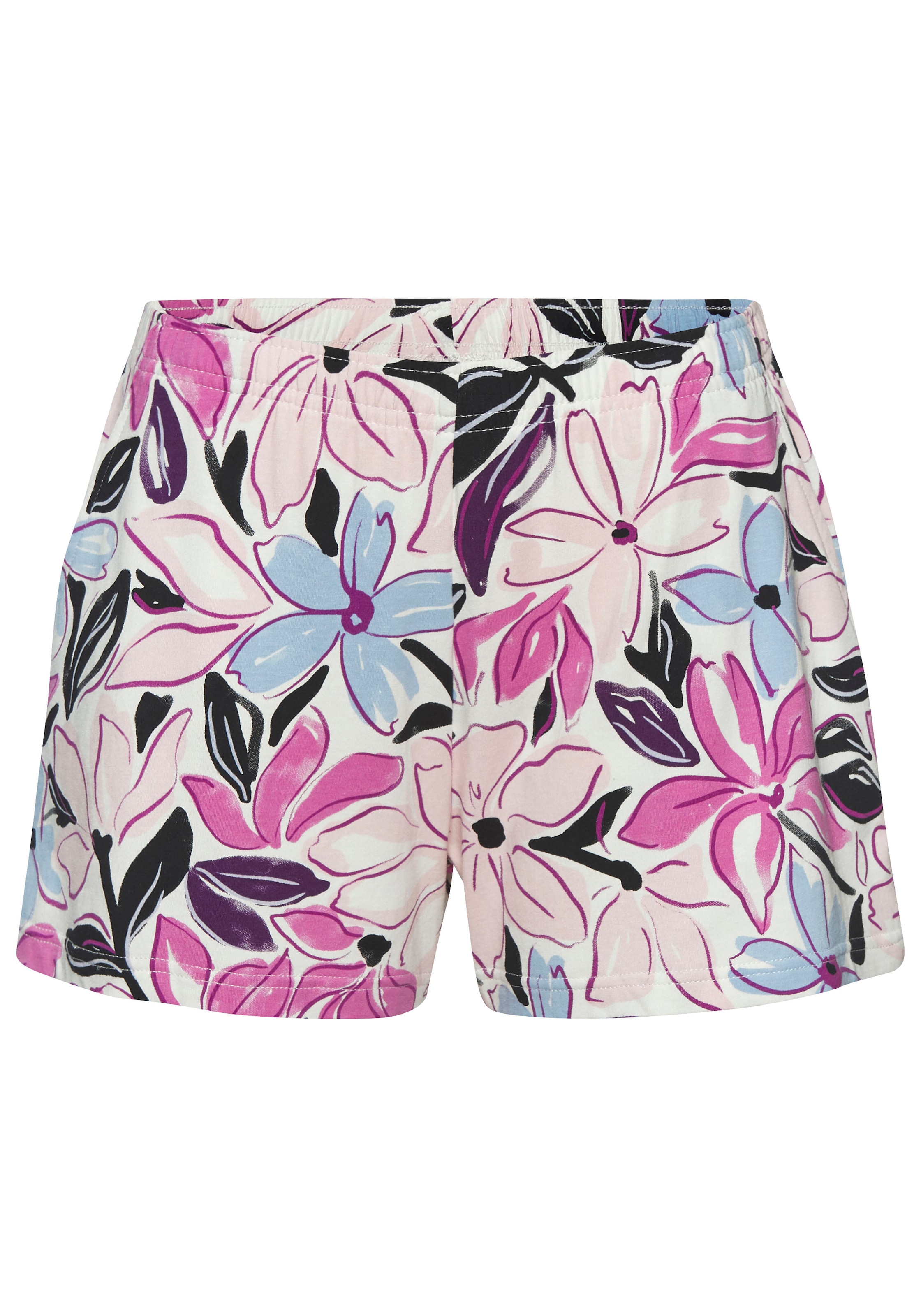 LASCANA Shorty, (2 tlg.), mit schönem Blumendruck