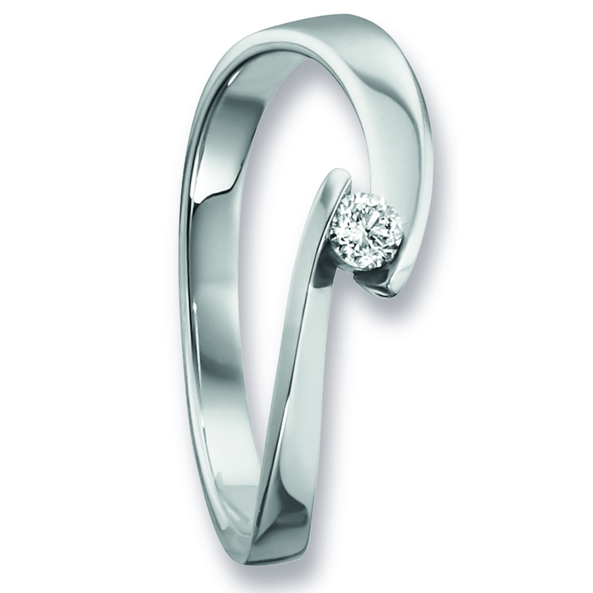 Vivance Diamantring »0.09 ct Diamant Brillant Ring aus 585 Weißgold«, Damen Gold Schmuck