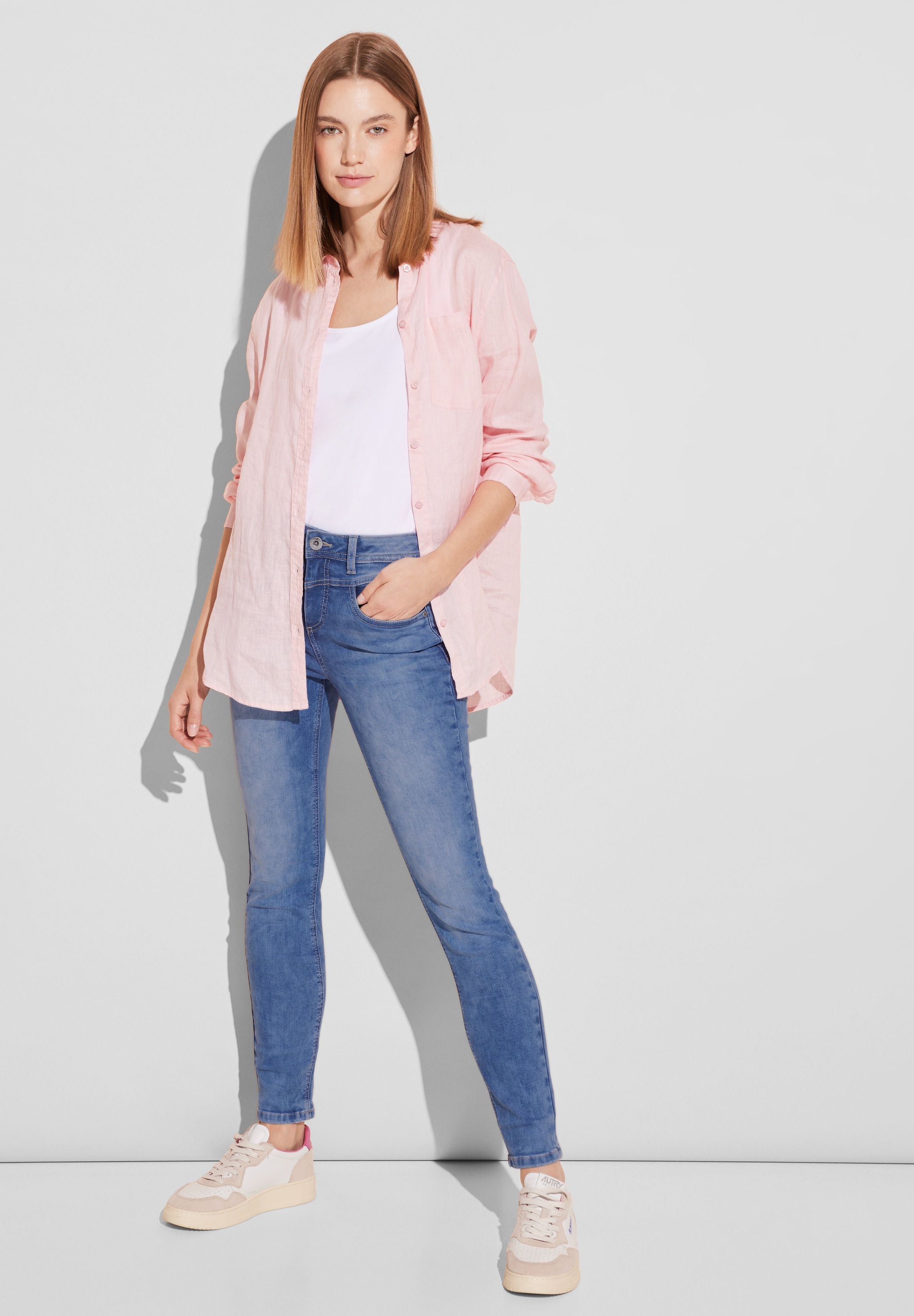 STREET ONE Gerade Jeans, High Waist