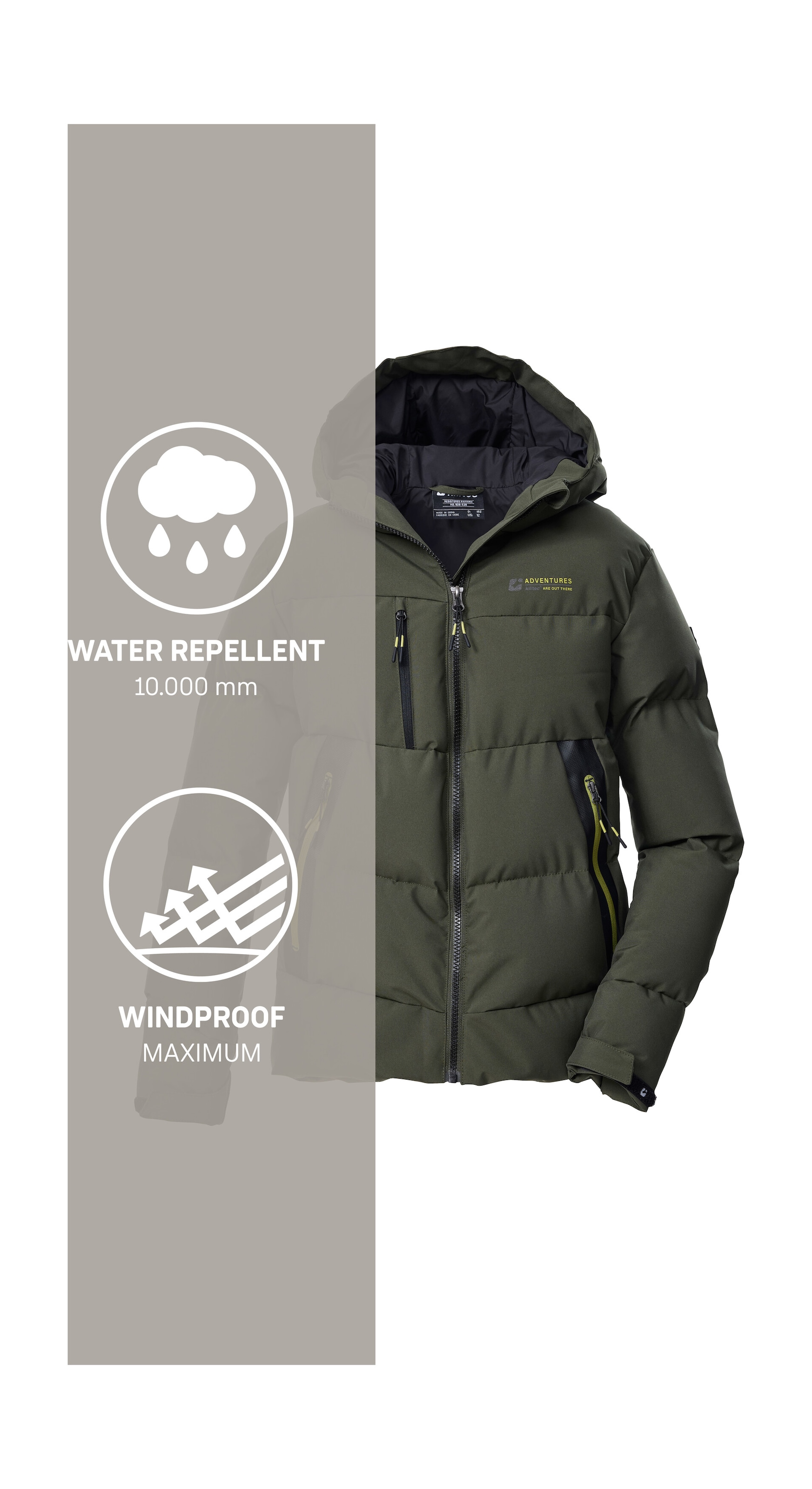 Killtec Steppjacke »KOW 239 BYS QLTD JCKT«, Winddichte, wasserabweisende Kinderjacke mit verstellbaren Bündchen