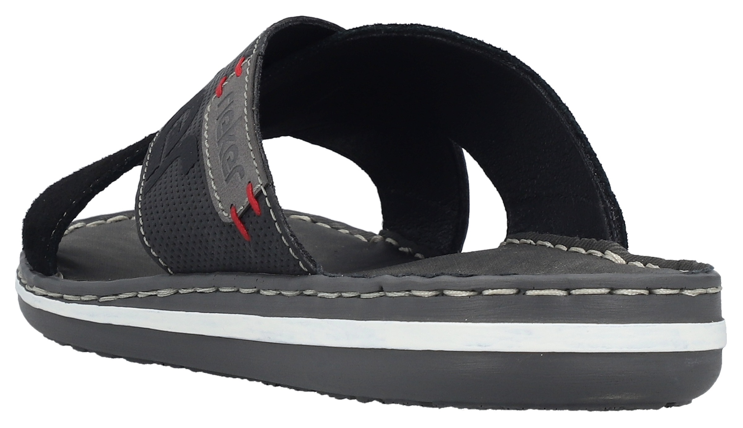 Rieker Pantolette Sommerschuh, Schlappen, Poolslides, mit Kontraststeppung günstig online kaufen