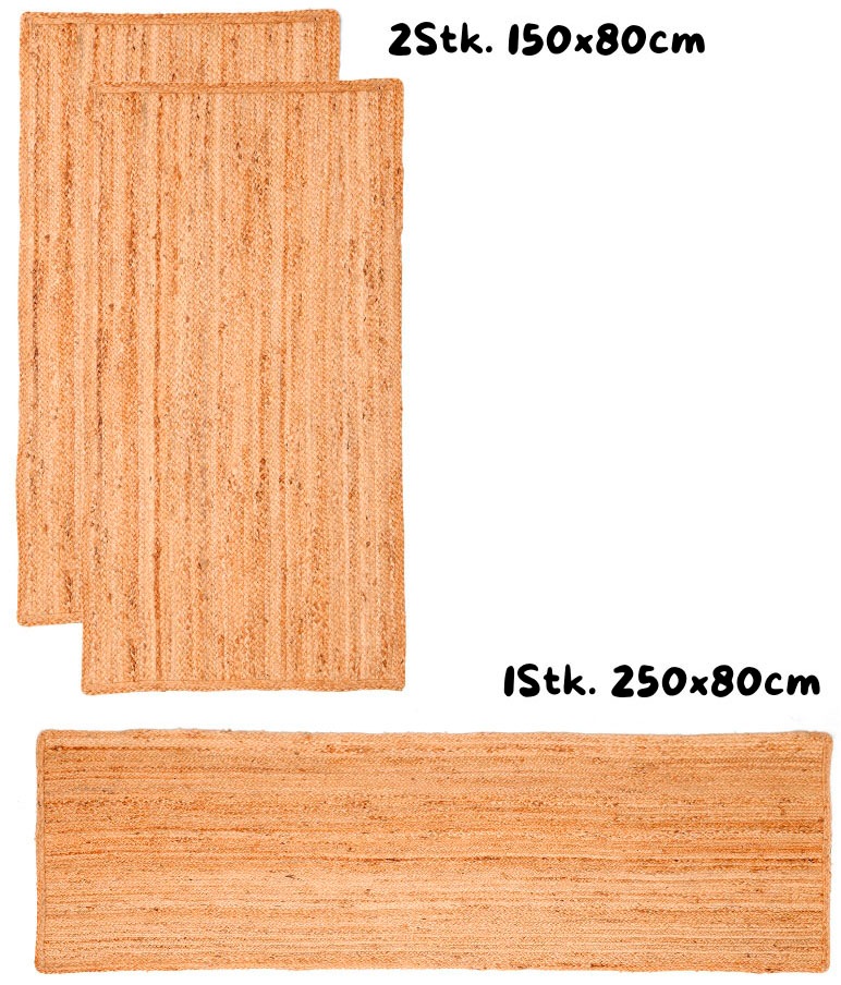 OTTO home Bettumrandung "Bjarka" Höhe 10 mm 3 Stk. tlg. meliert, 100% Jute, günstig online kaufen