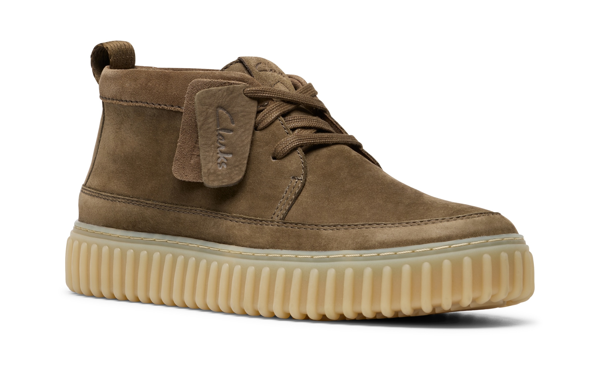 Clarks Sneaker "Torhill Lace Hi", Desert Boots, Schnürboots mit Wechselfußb günstig online kaufen