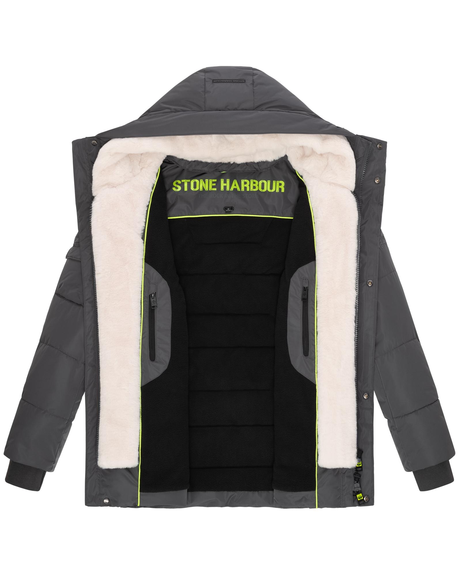 Stone Harbour Winterjacke »Lauroo XX«, mit Kapuze, urbane Herren Steppjacke mit kuscheligem Teddyfleece