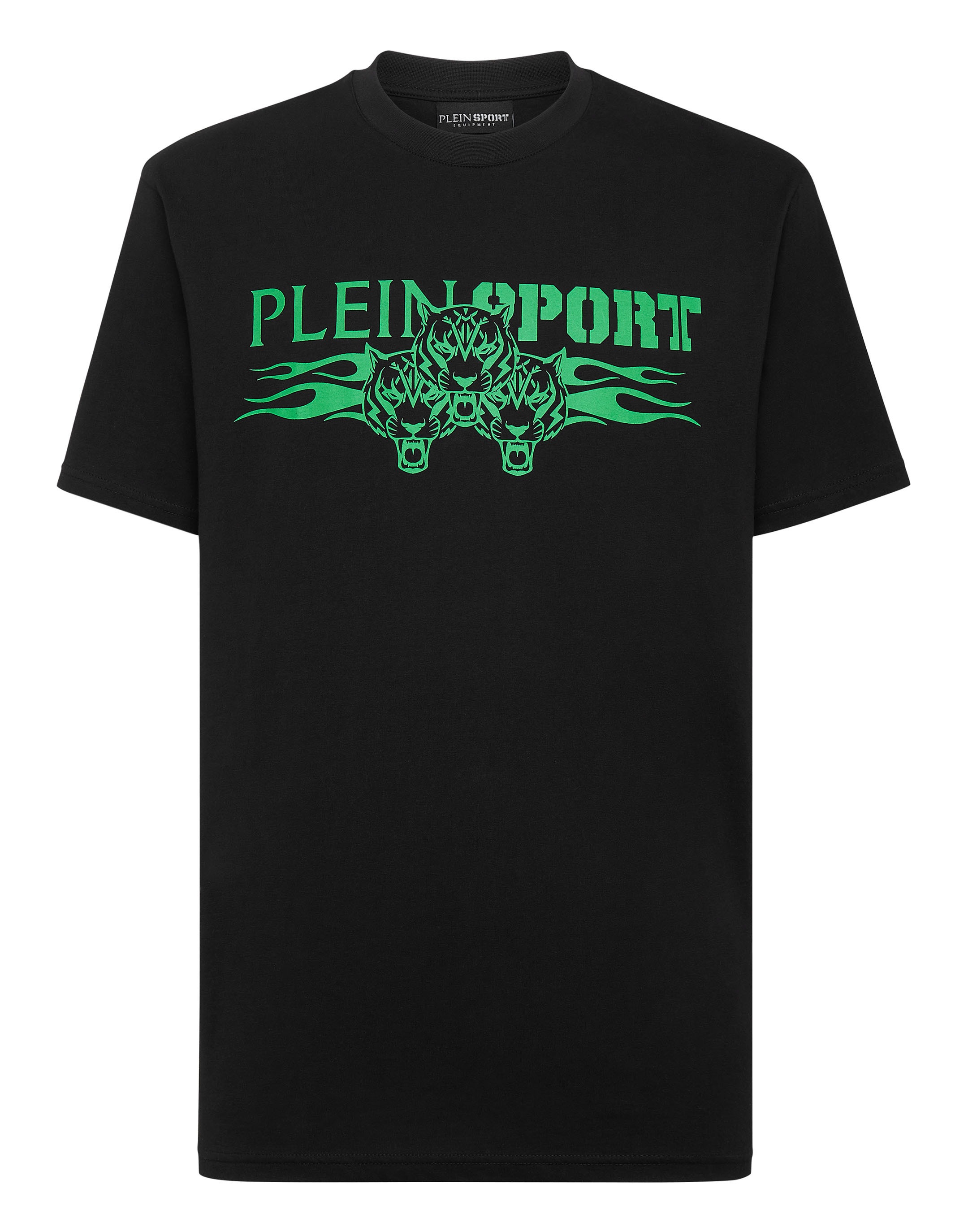 T-Shirt PLEIN SPORT "Tiger", Jungen, Gr. XXL, grün (0227, schwarz, grünfluo), Obermaterial: 100% Baumwolle, Shirts T-Shirt
