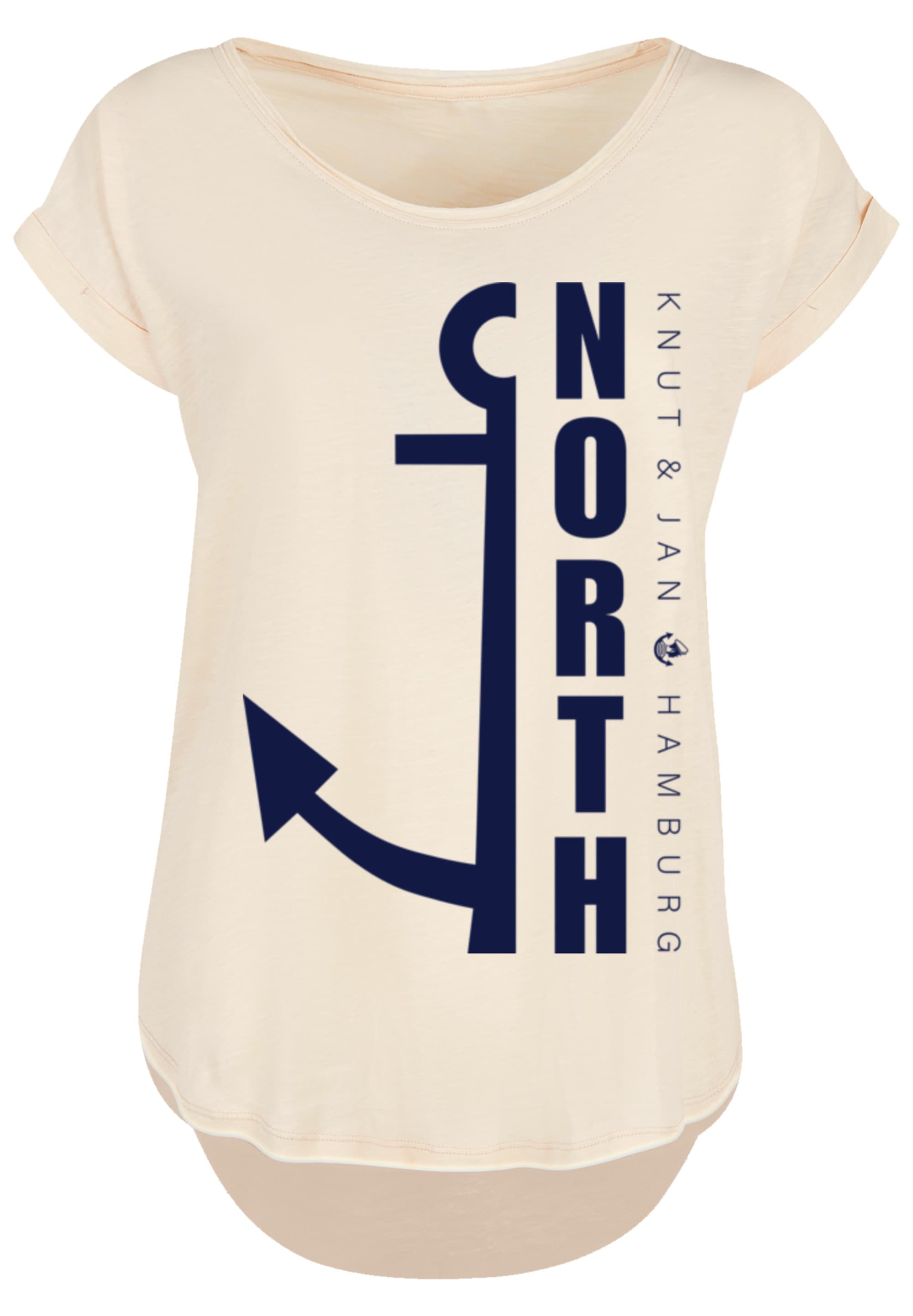 F4NT4STIC T-Shirt »North Anker Knut & Jan Hamburg Blau«, Print