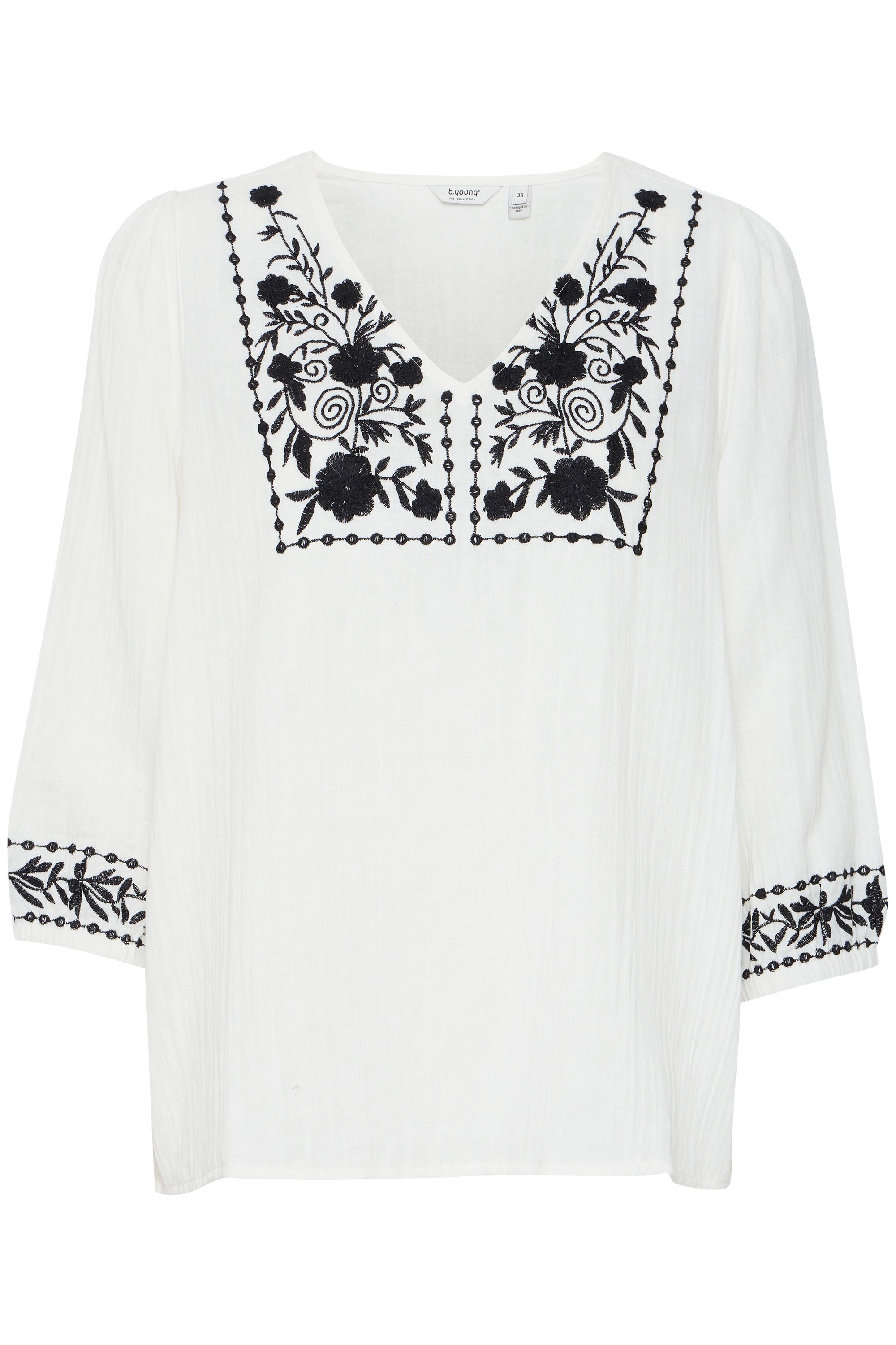 b.young Kurzarmbluse "Kurzarmbluse BYICOLET VNECK BLOUSE -"