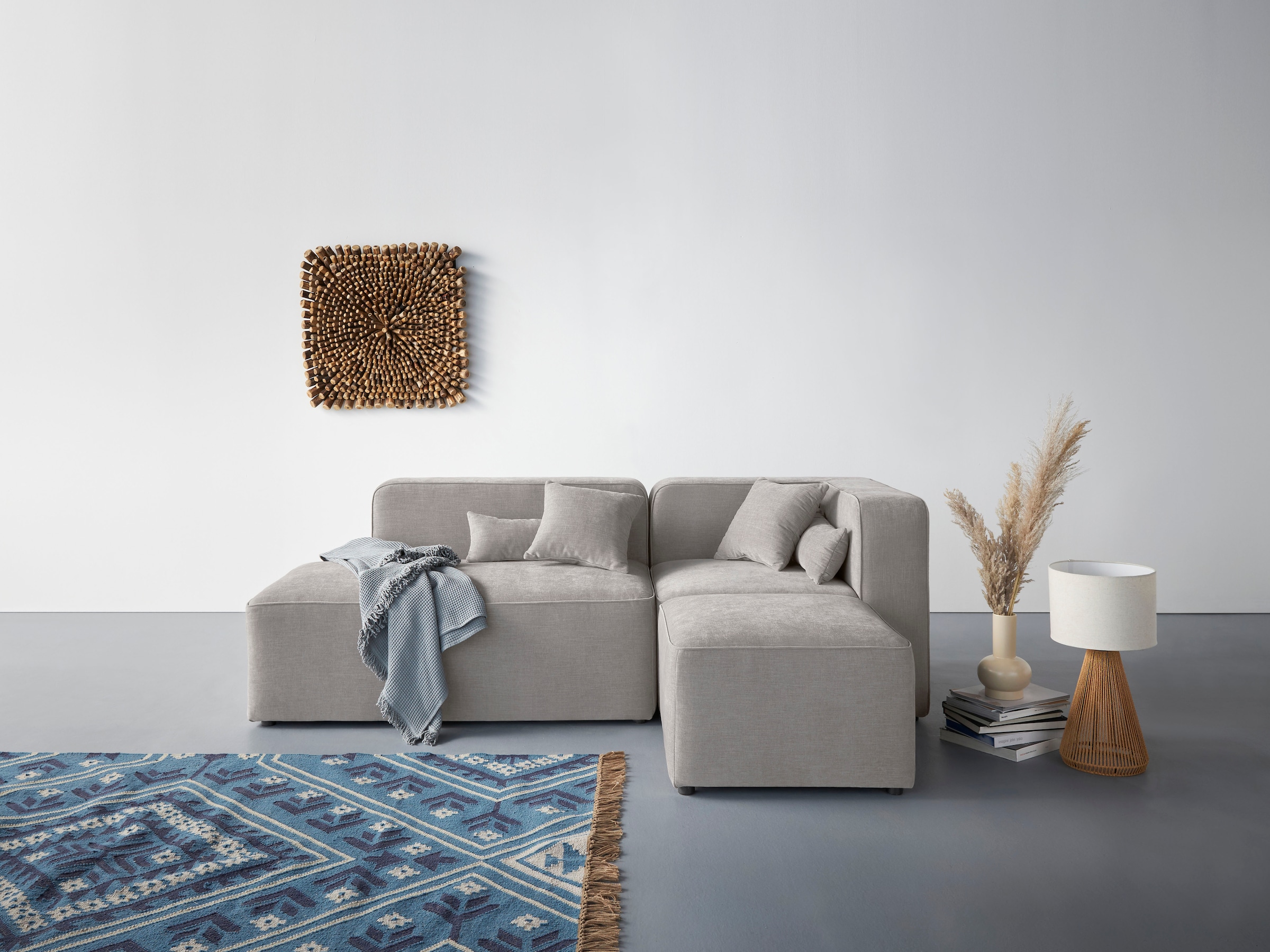 Home affaire Ecksofa "Sundstrup L-Form" Modulserie, individuelle Zusammenst günstig online kaufen