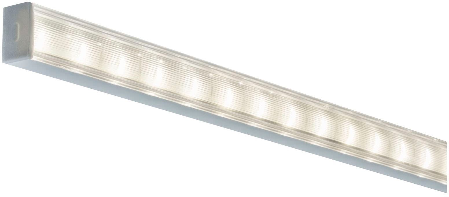 PAULMANN LED-Streifen "Square Profil mit Diffusor 1m Alu eloxiert", Gesamtlänge 1m, grau, Küche, Lichterketten