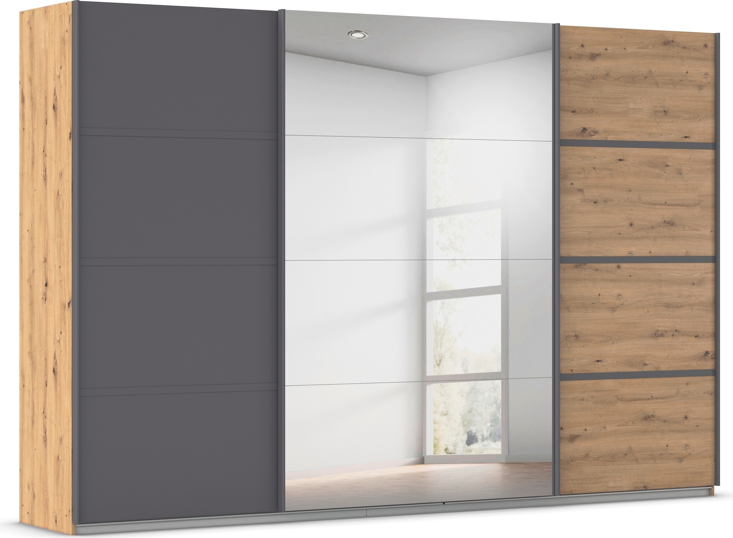 OTTO home Kleiderschrank "Mehrzweckschrank Aktenschrank Möbel Mietswohnung Schlafzimmer AVOLA" 3 verschiedene Ausstattungen BASIC/CLASSIC/PREMIUM (inkl. SOFT-CLOSE), mit eleganten Zierleisten in Chrom, Schwarz oder Weiß MADE IN GERMANY