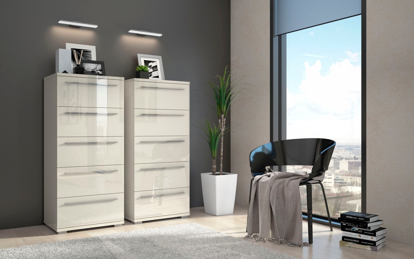 Places of Style Schubkastenkommode "Piano, mit 4 oder 5 Schubladen, FSC-zer günstig online kaufen