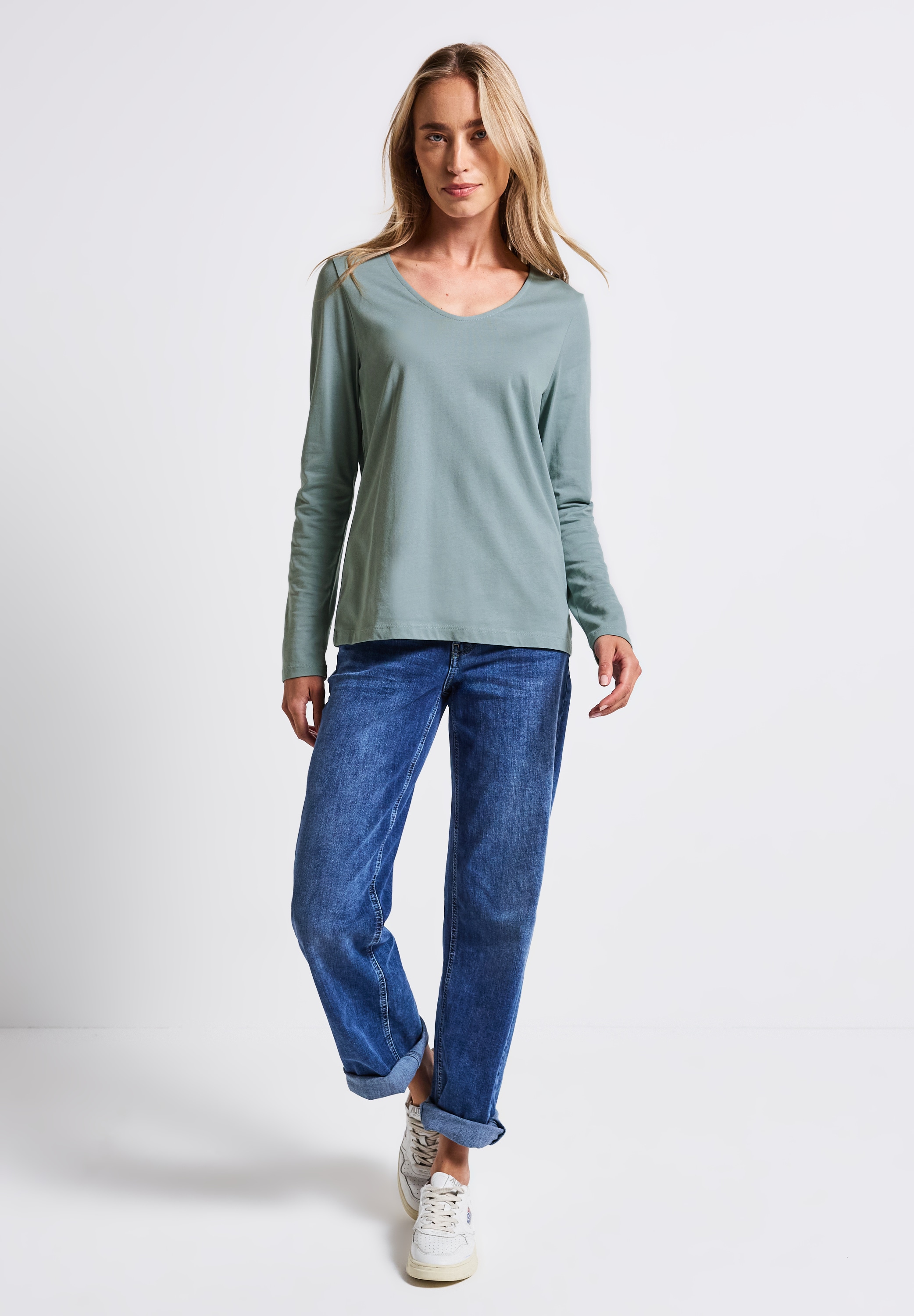 STREET ONE Langarmshirt, im soften Baumwoll-Mix