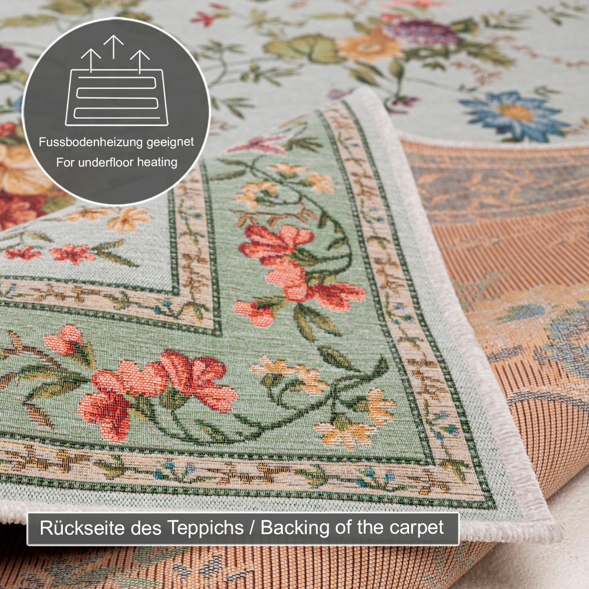 THEKO Flomi Sagrini Rug Mint 140x200cm 3