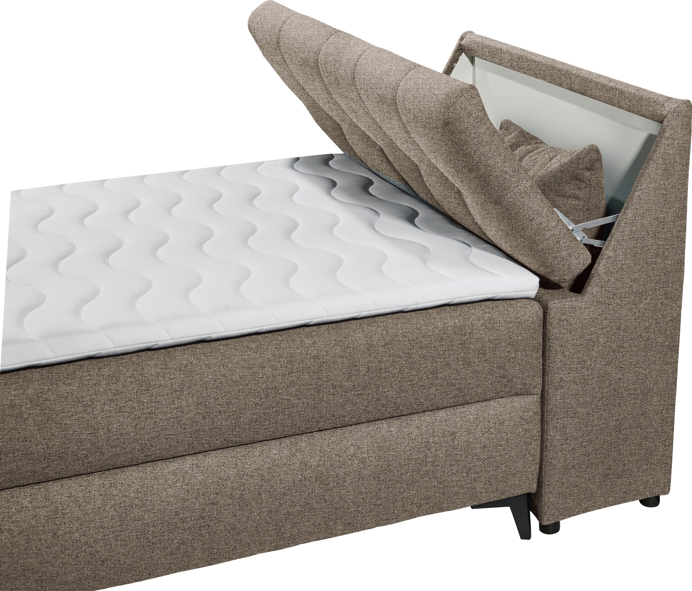 ED EXCITING DESIGN Boxbett »Atlantis« mit Bettkasten und Stauraum im Kopfteil