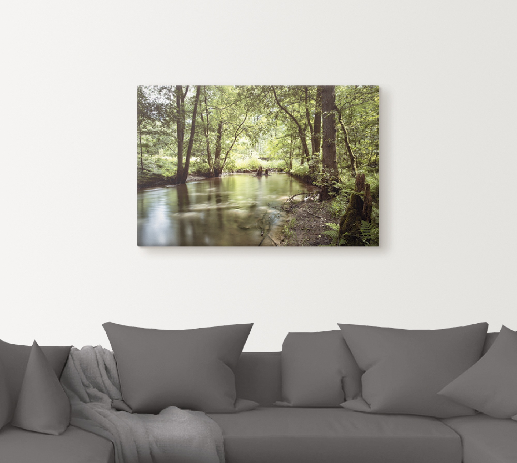 Artland Leinwandbild "Spessart II" Wald 1 Stk. tlg. auf Keilrahmen gespannt günstig online kaufen