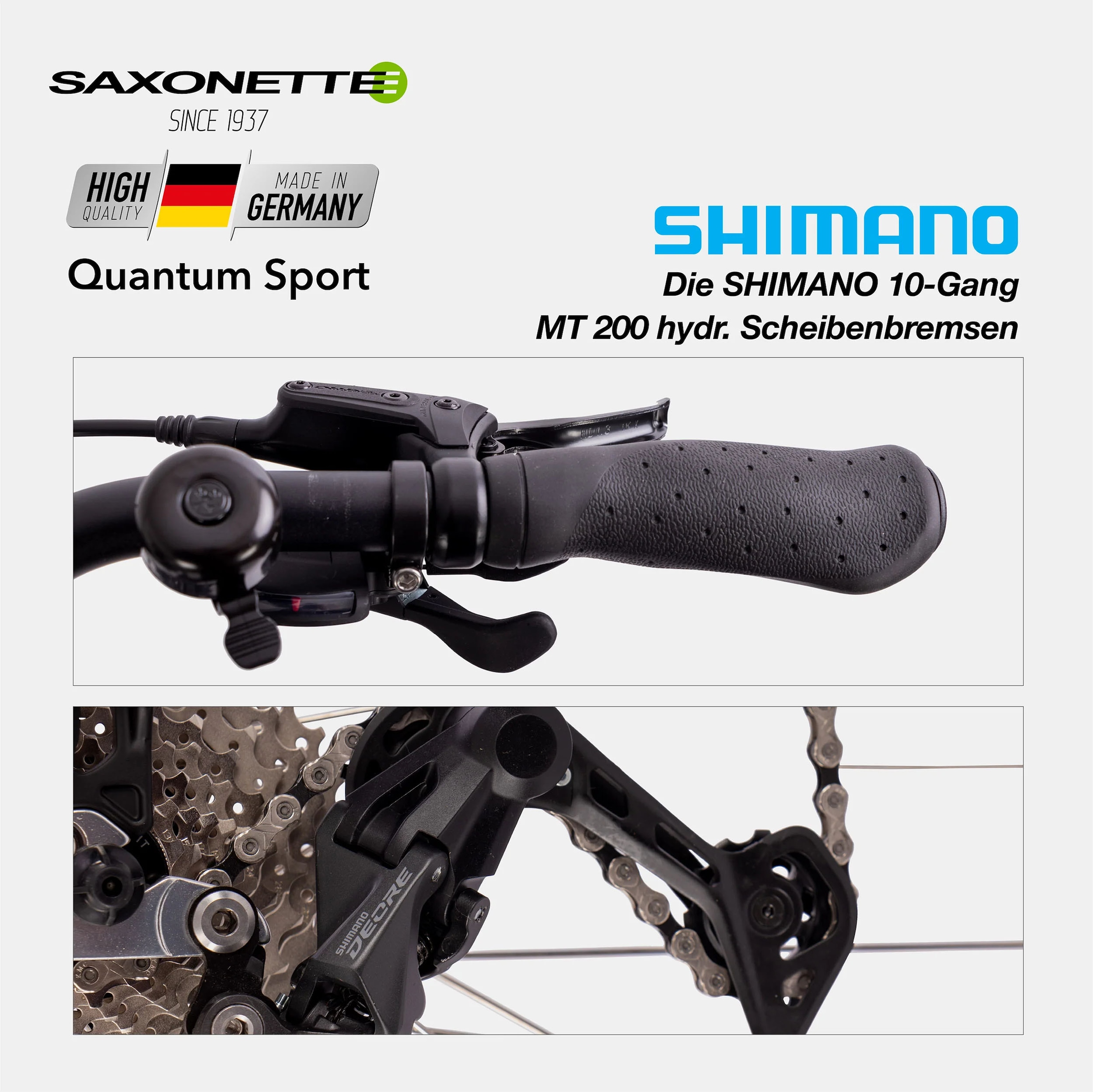 SAXONETTE E-Bike »Quantum Sport Diamand«, 10 Gang, Shimano, Mittelmotor 250 W, Pedelec, Elektrofahrrad für Damen u. Herren