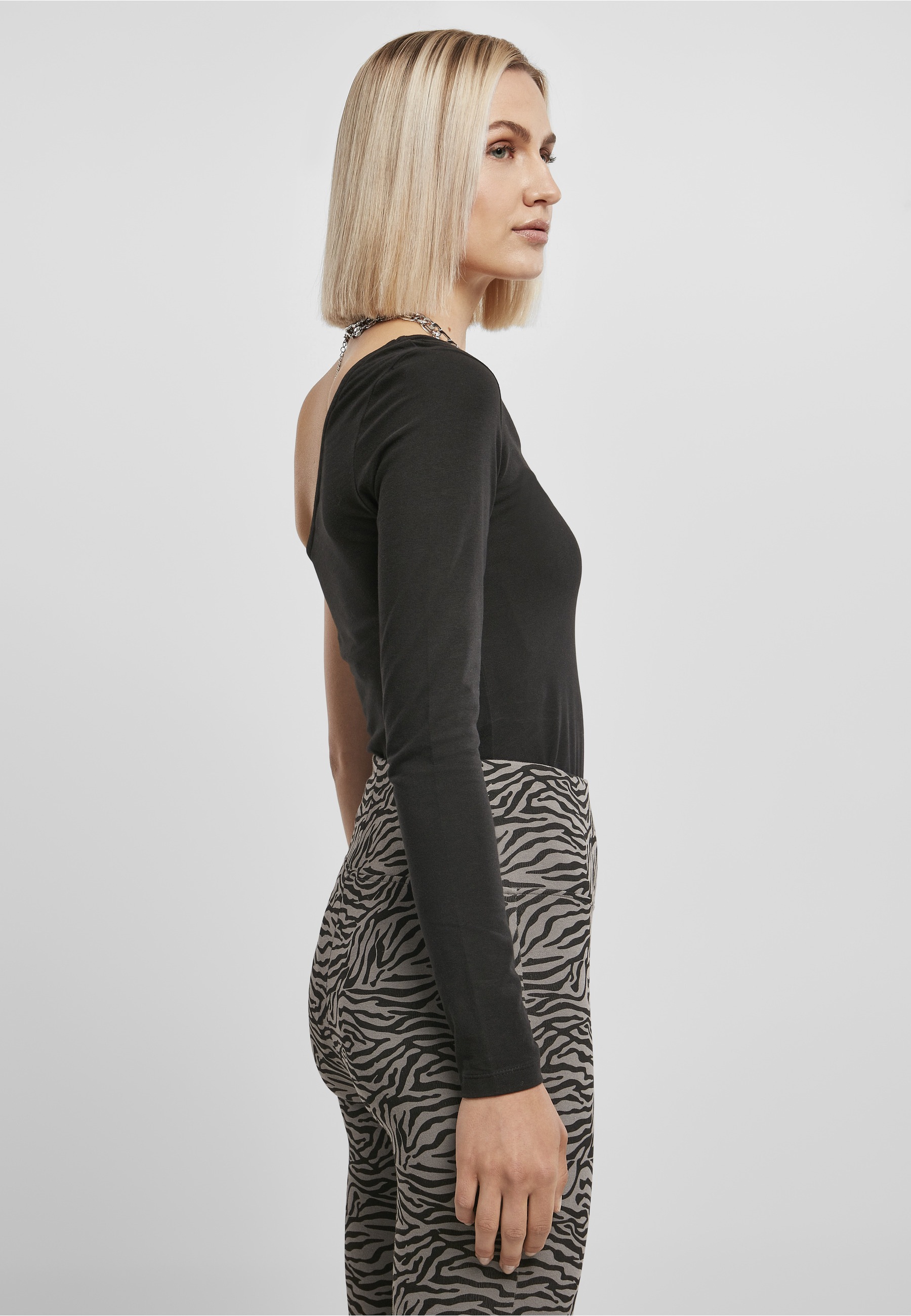 URBAN CLASSICS Body »Urban Classics Damen Ladies Organic Asymmetric One Sleeve Body«