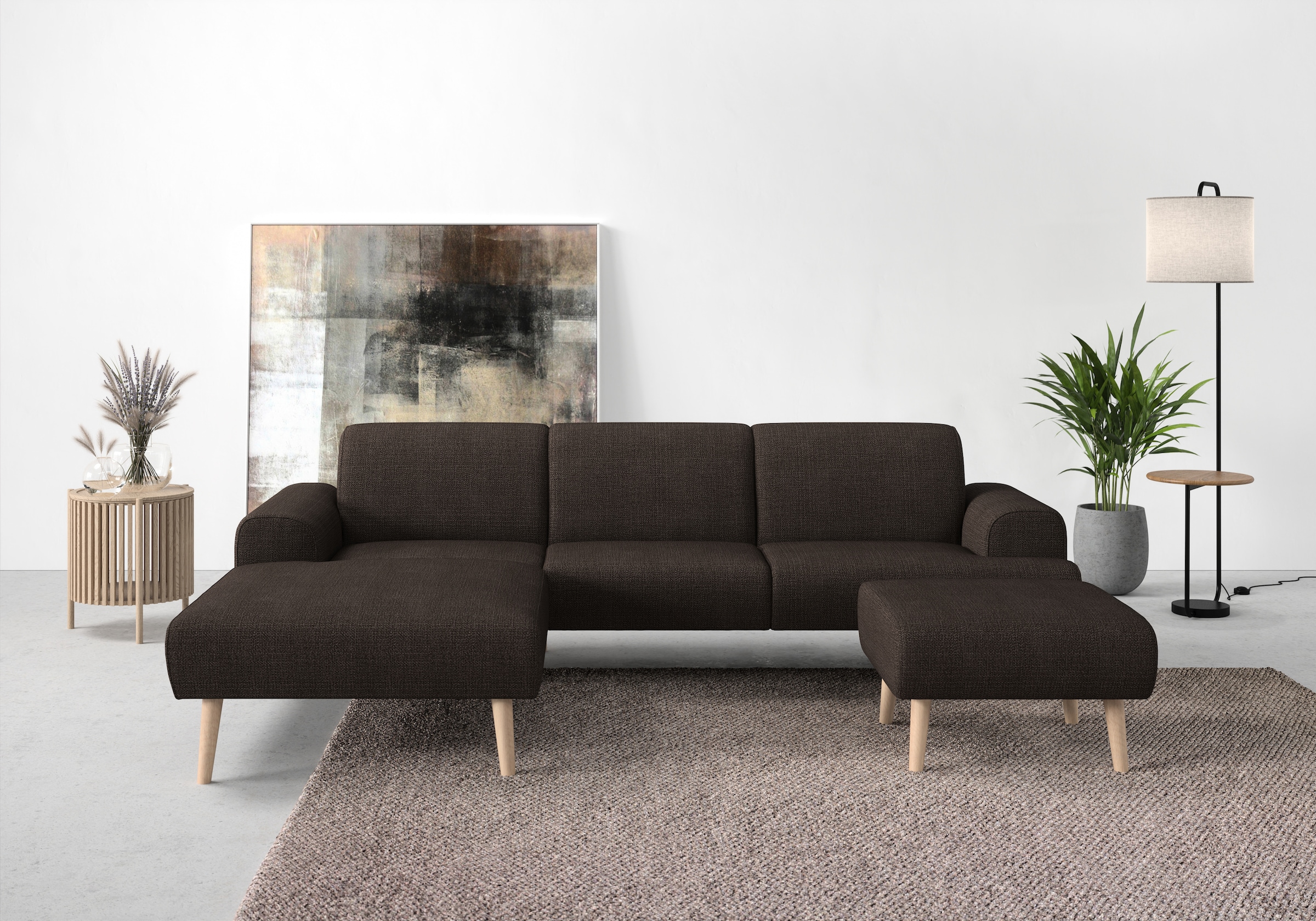 Home affaire Ecksofa "Swift Scandic Design, Federkern für hohen Sitzkomfort günstig online kaufen