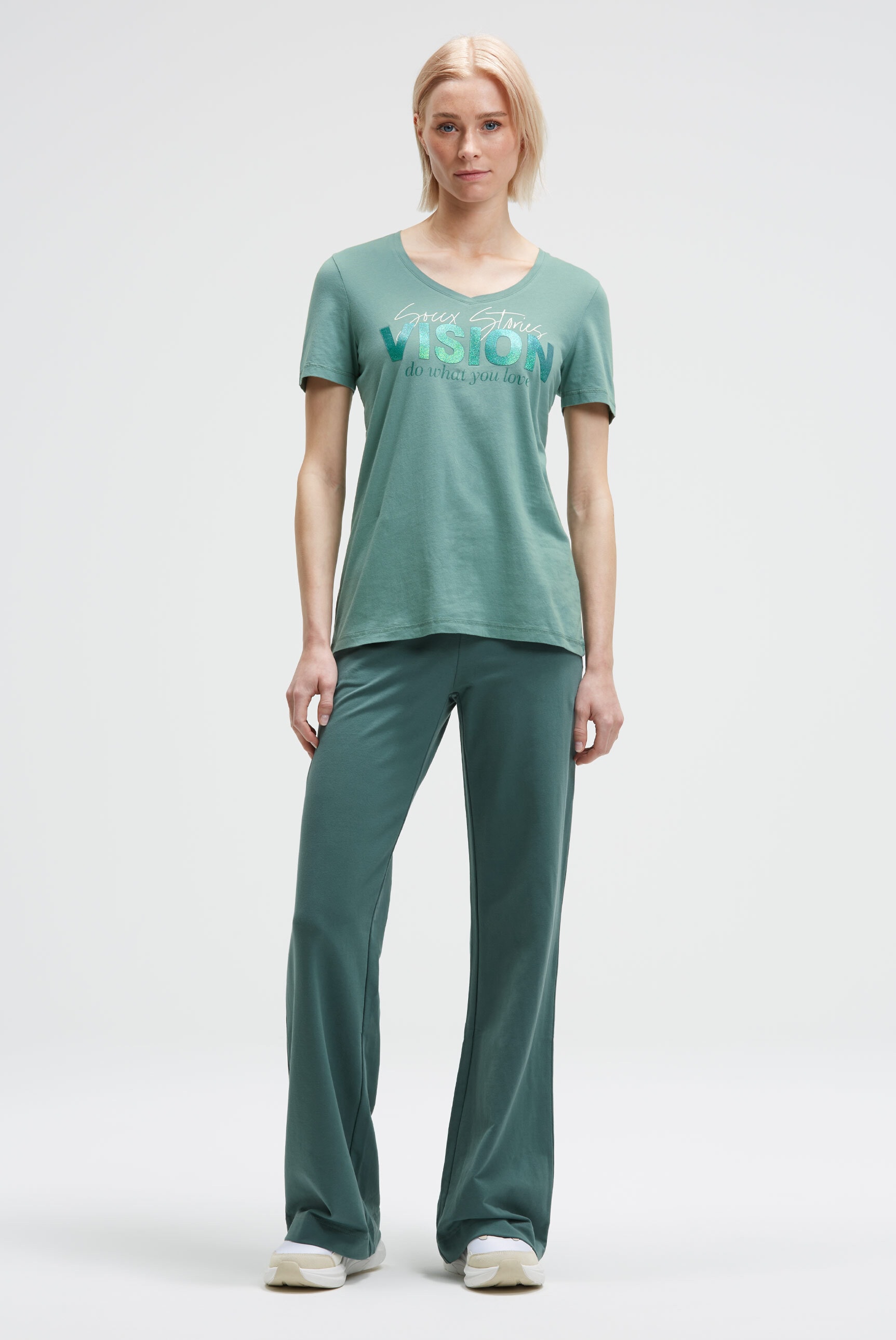 SOCCX V-Shirt aus Baumwolle