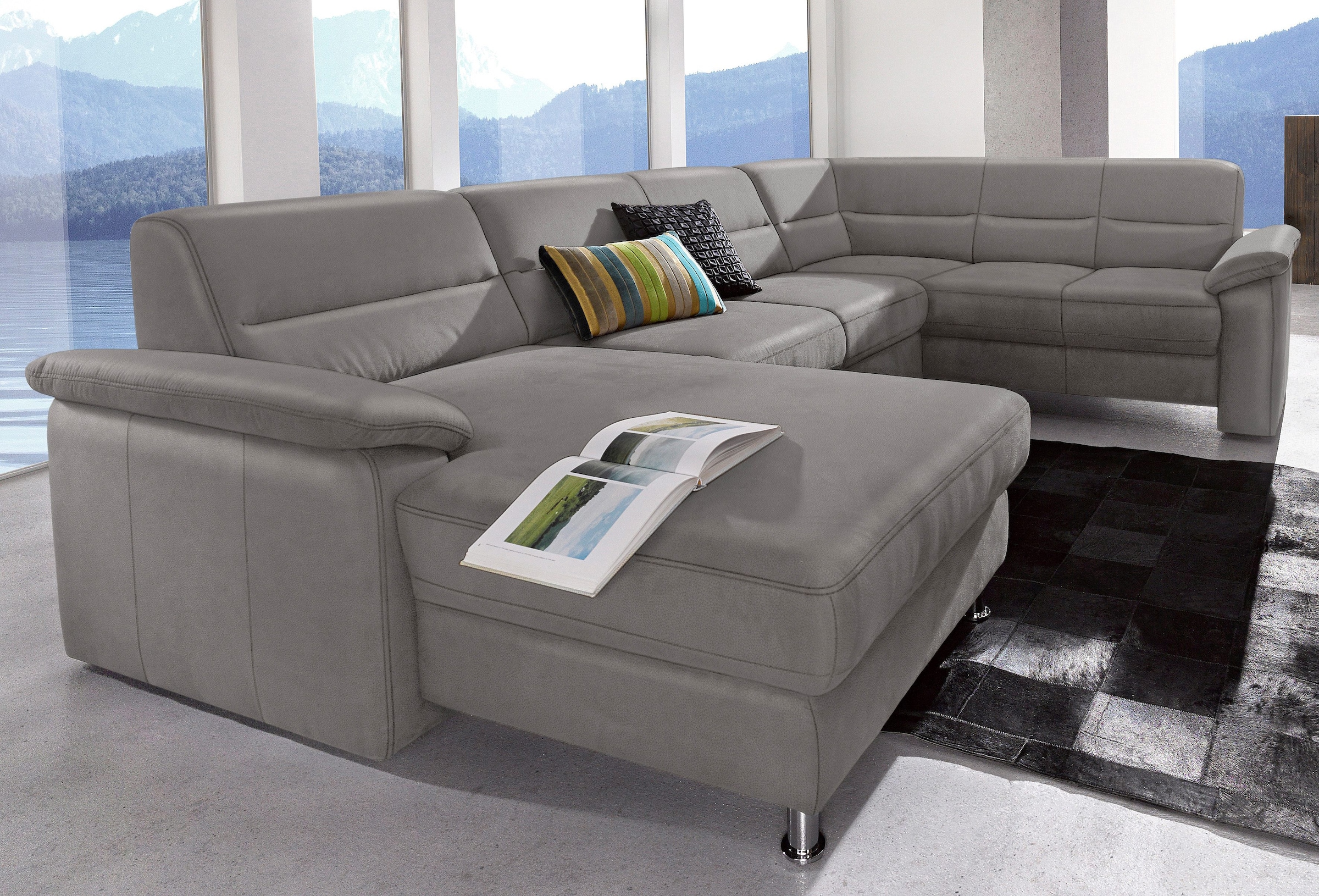 sit&more Wohnlandschaft "Top Ascara U-Form" inklusive Boxspring/Federkern-Polsterung, wahlweise mit Schlaffunktion